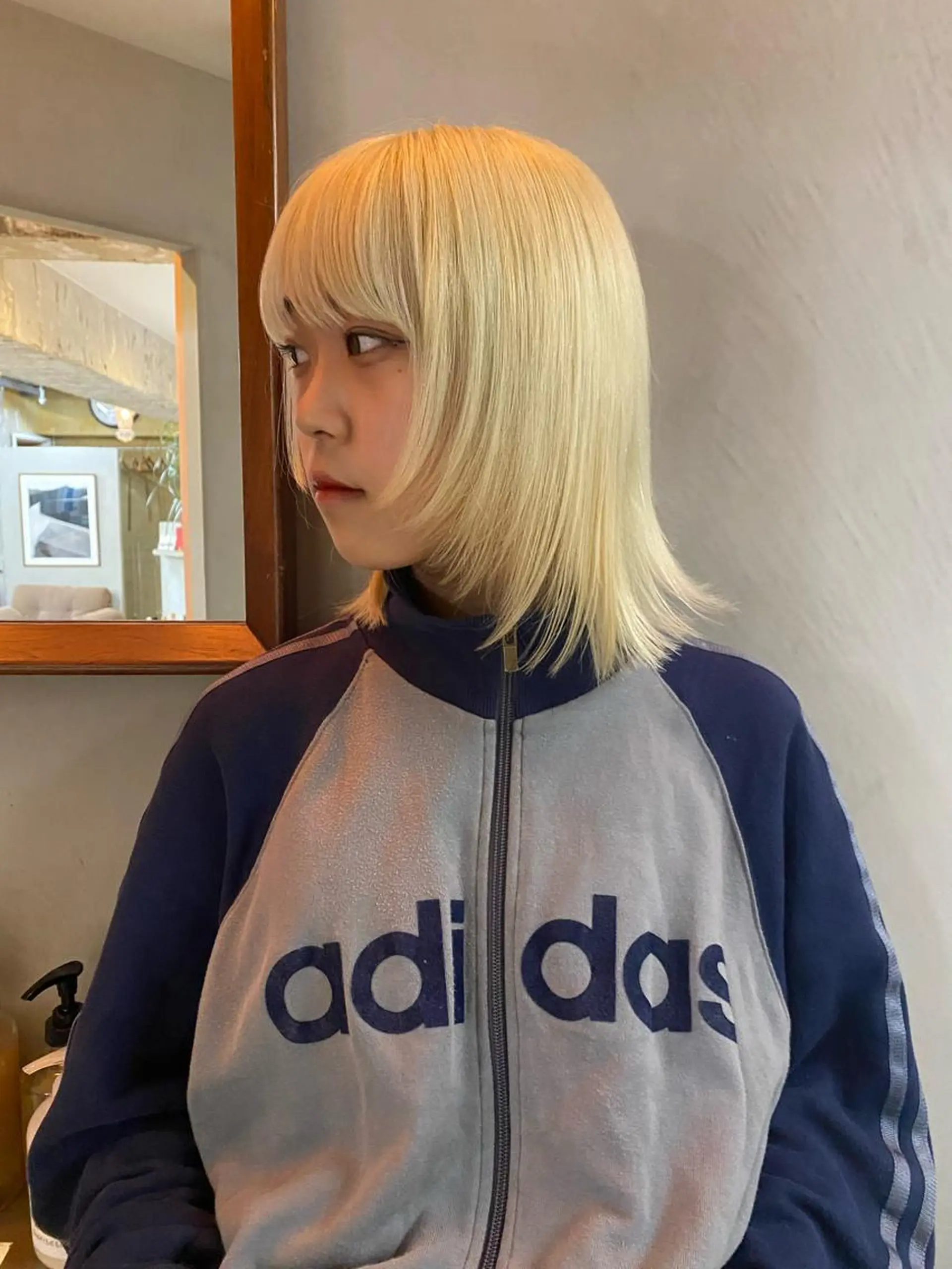 ミディアム カラー ブリーチ ケアブリーチ ヘアカラー Agu hair rupia 金沢店所属・金沢美容室/ 艶髪/夜営業/JINのヘアスタイル