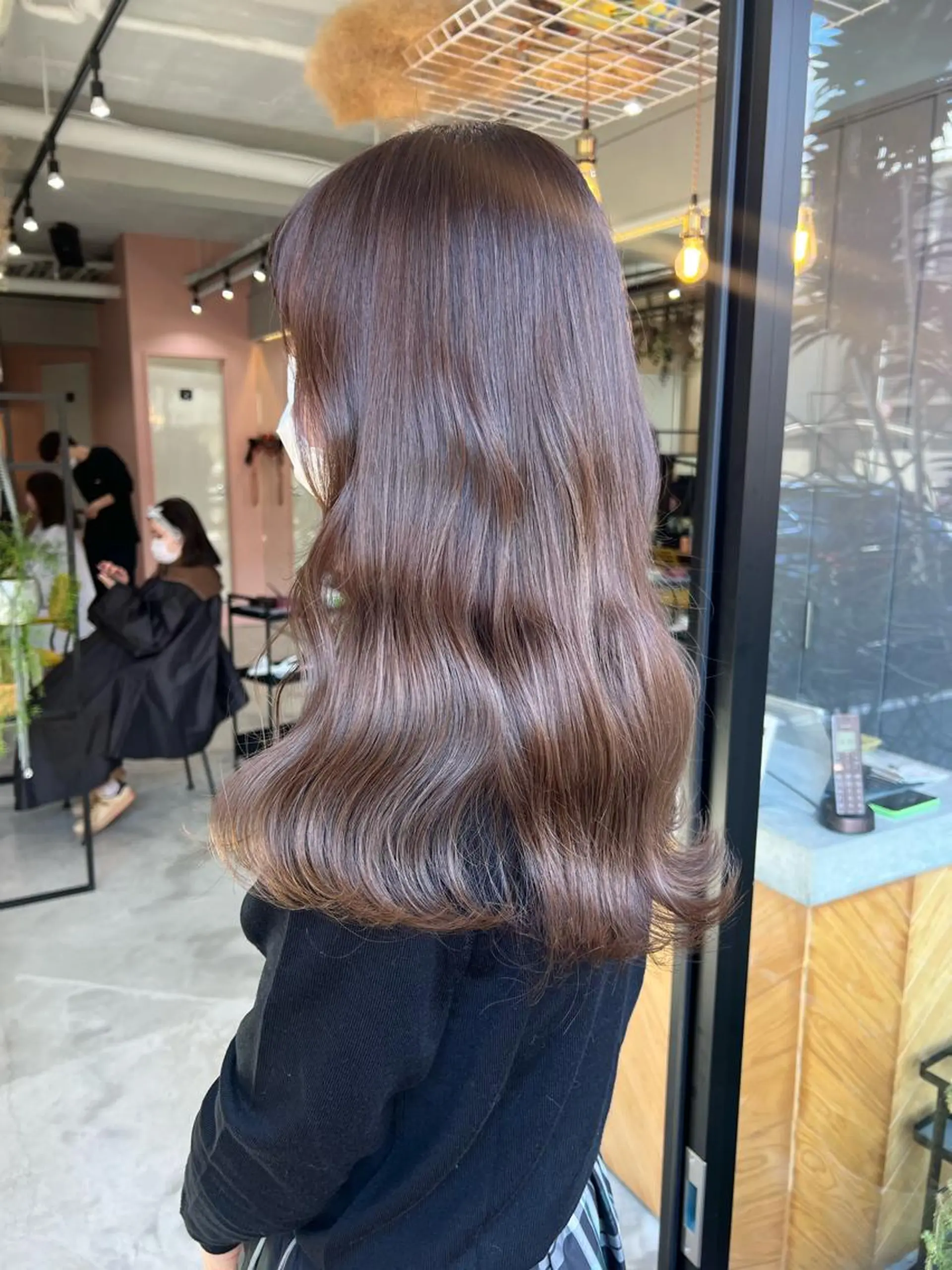 ロング カラー カット ヘアカラー トリートメント 透明感カラー♡はるか 髪質改善ボブレイヤーのヘアスタイル