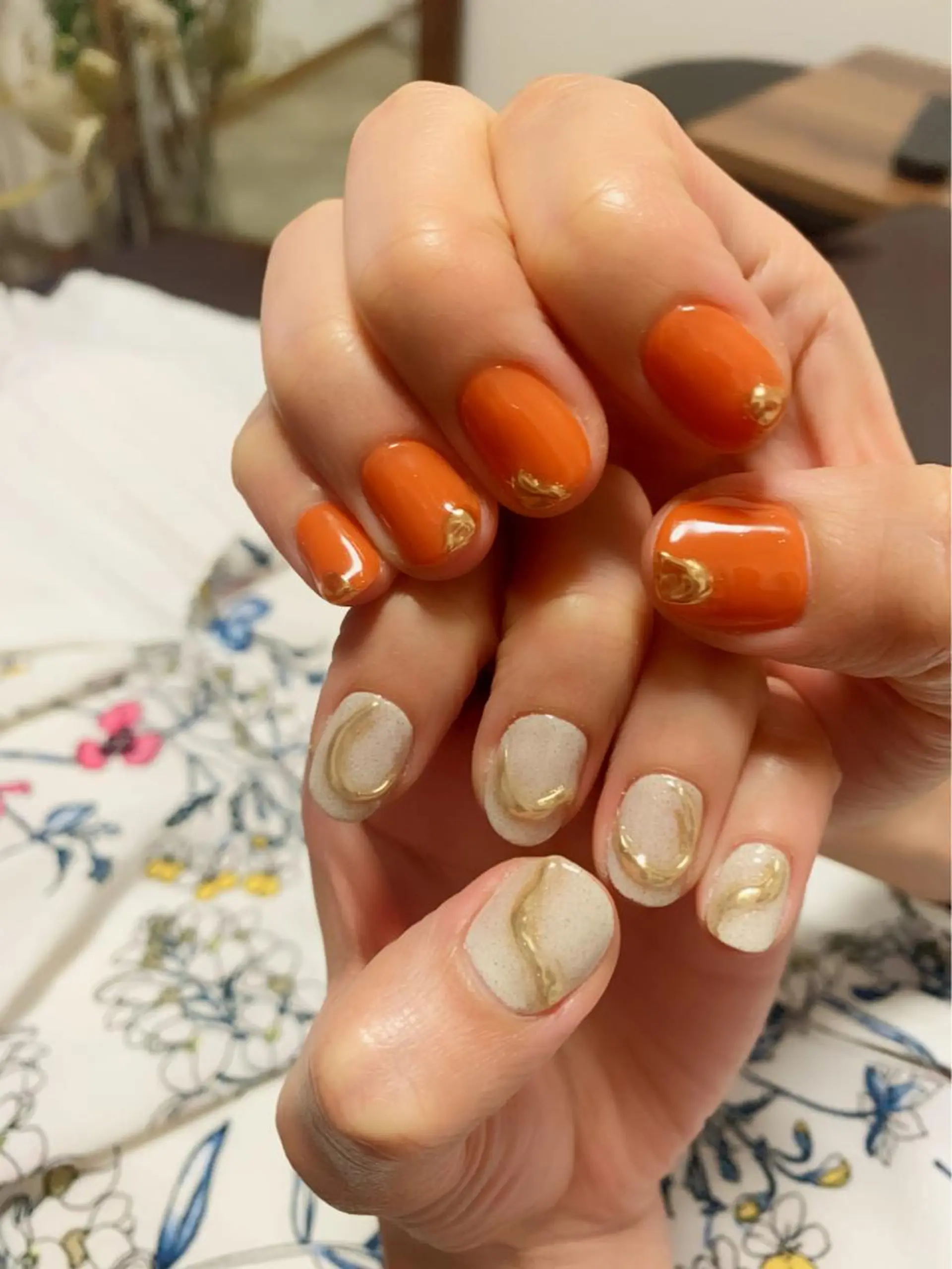 ショート ネイル ジェルネイル ミラーネイル k. yukinoのネイルデザイン