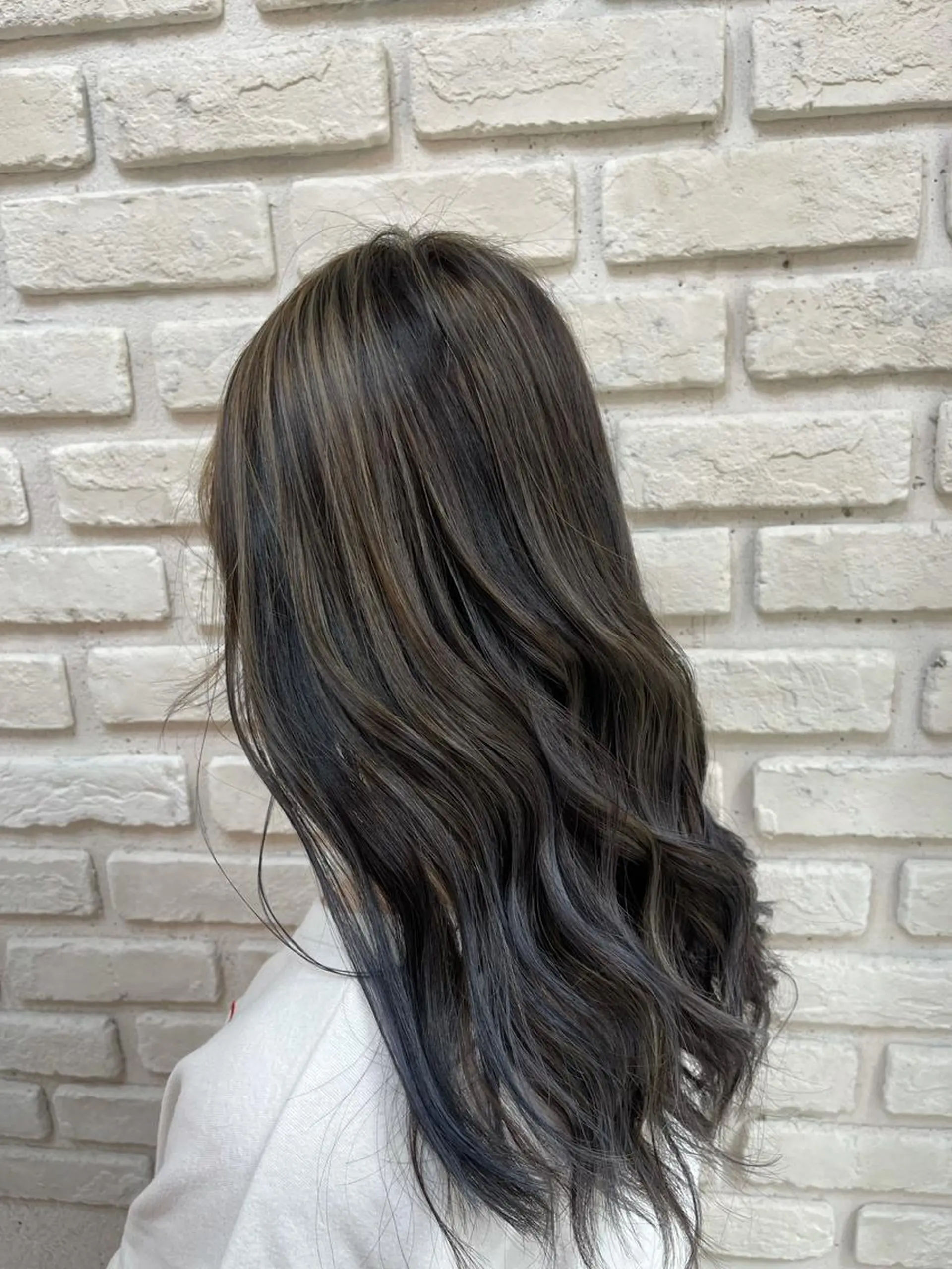 ロング カラー メンズ メンズハイライト ハイライトカラー ハイライト creeb 宮前のヘアスタイル