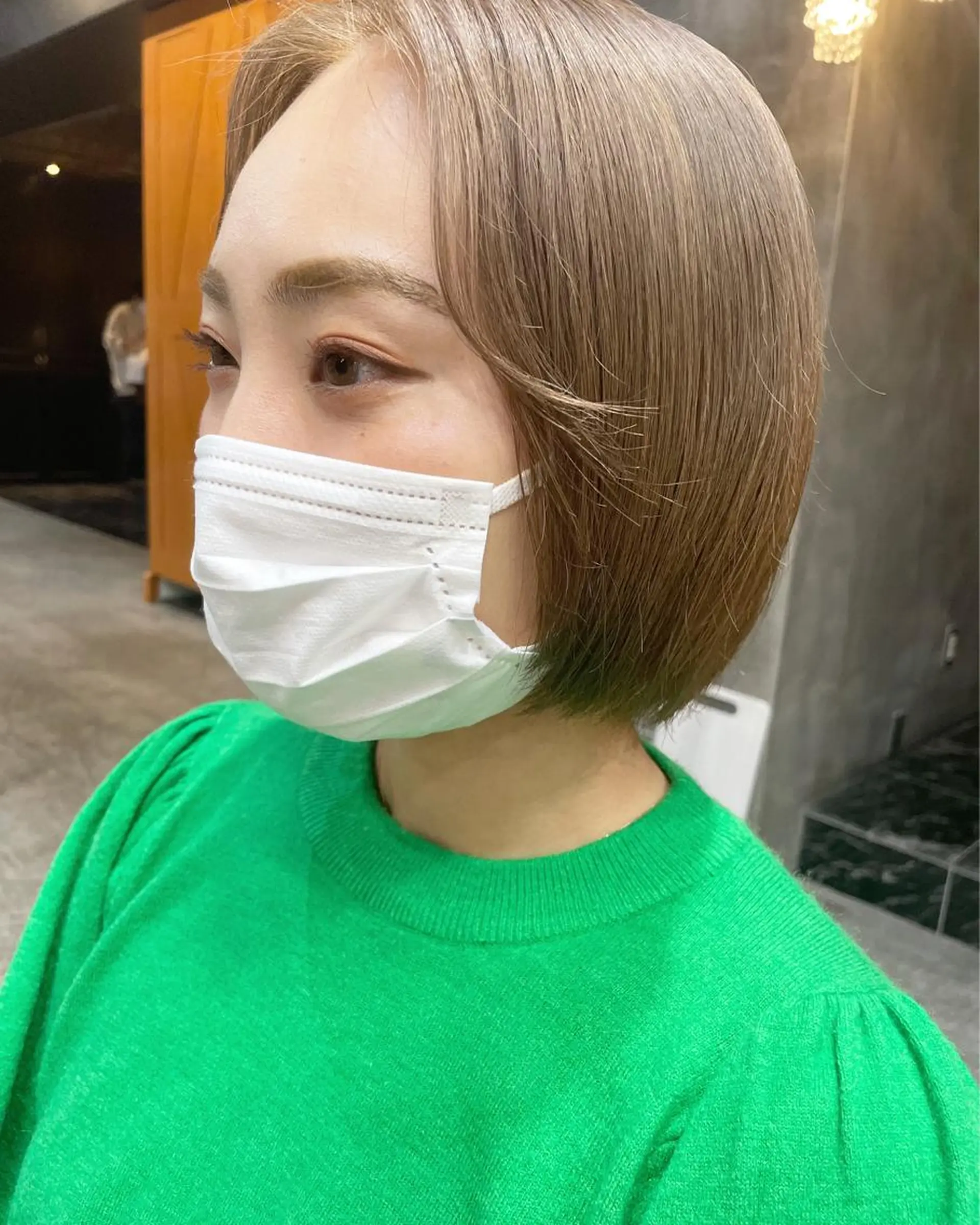 ショート カラー ヘアアレンジ ブリーチ ブロンド 髪質改善カラー&TR 縮毛矯正/弱酸性矯正のヘアスタイル