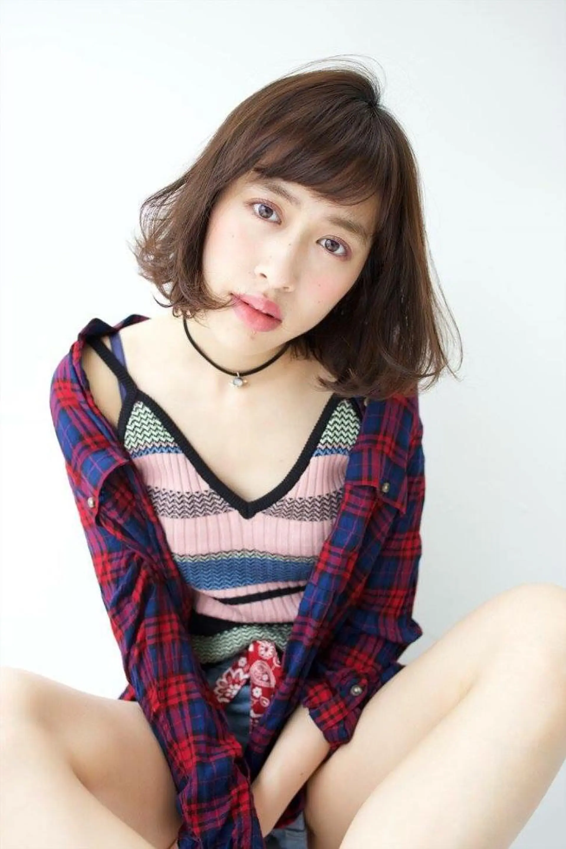 ミディアム カラー ヘアアレンジ 内藤 達也のヘアスタイル