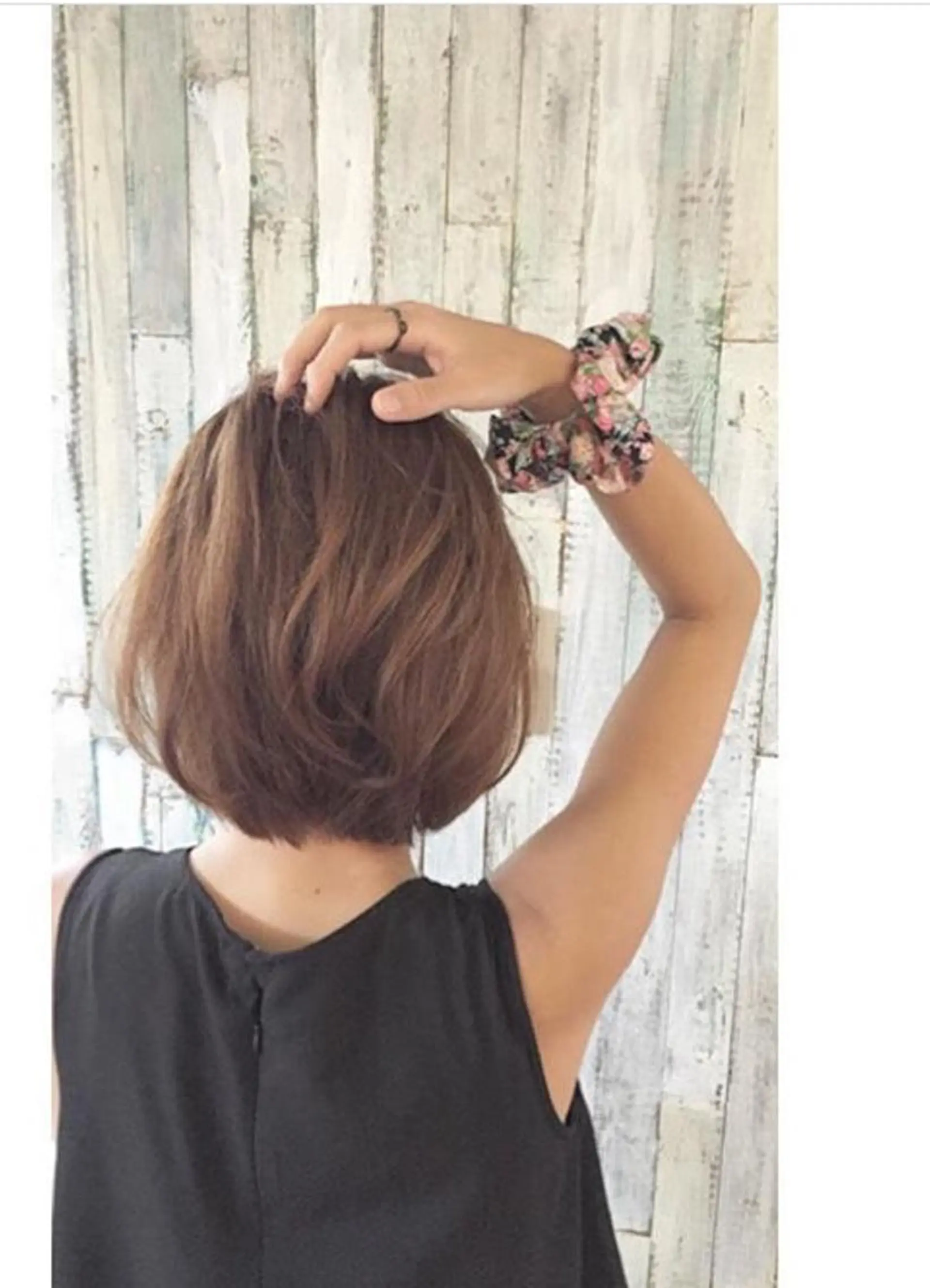 ショート ミディアム カラー パーマ ヘアカラー 松田 由貴のヘアスタイル