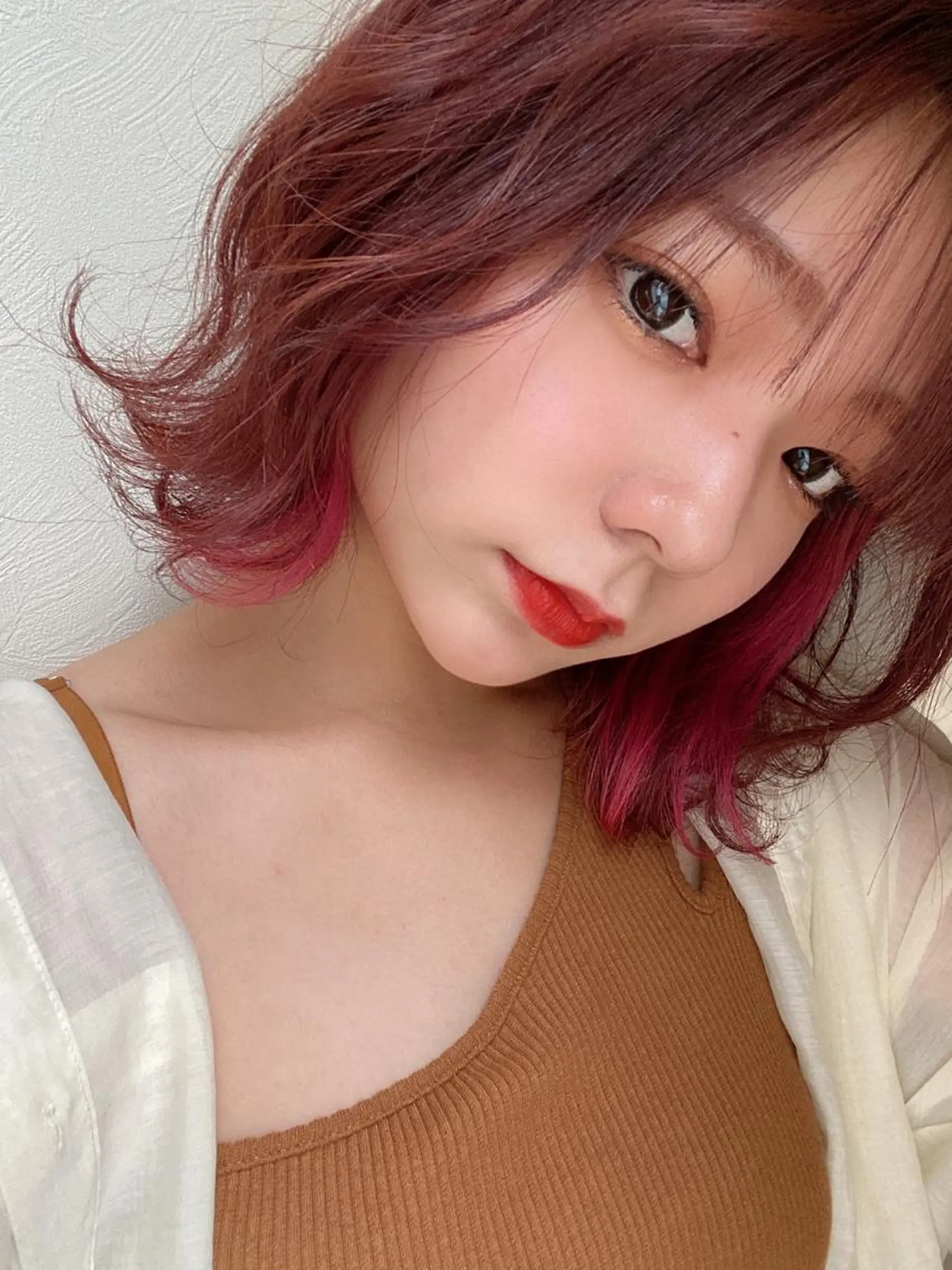 カラー インナーカラー ピンクカラー 渋谷/ボブ×髪質改善 輝来のヘアスタイル