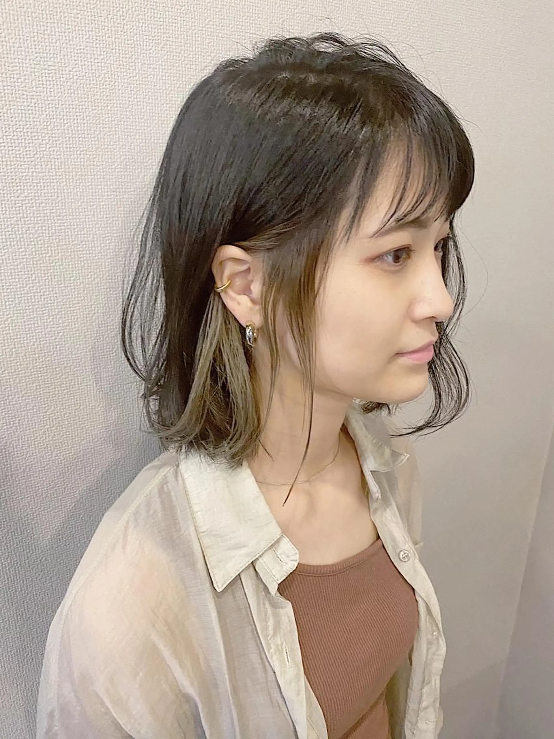 ミディアム カラー インナーカラー 縮毛矯正 カット 縮毛矯正 山口 浩之のヘアスタイル