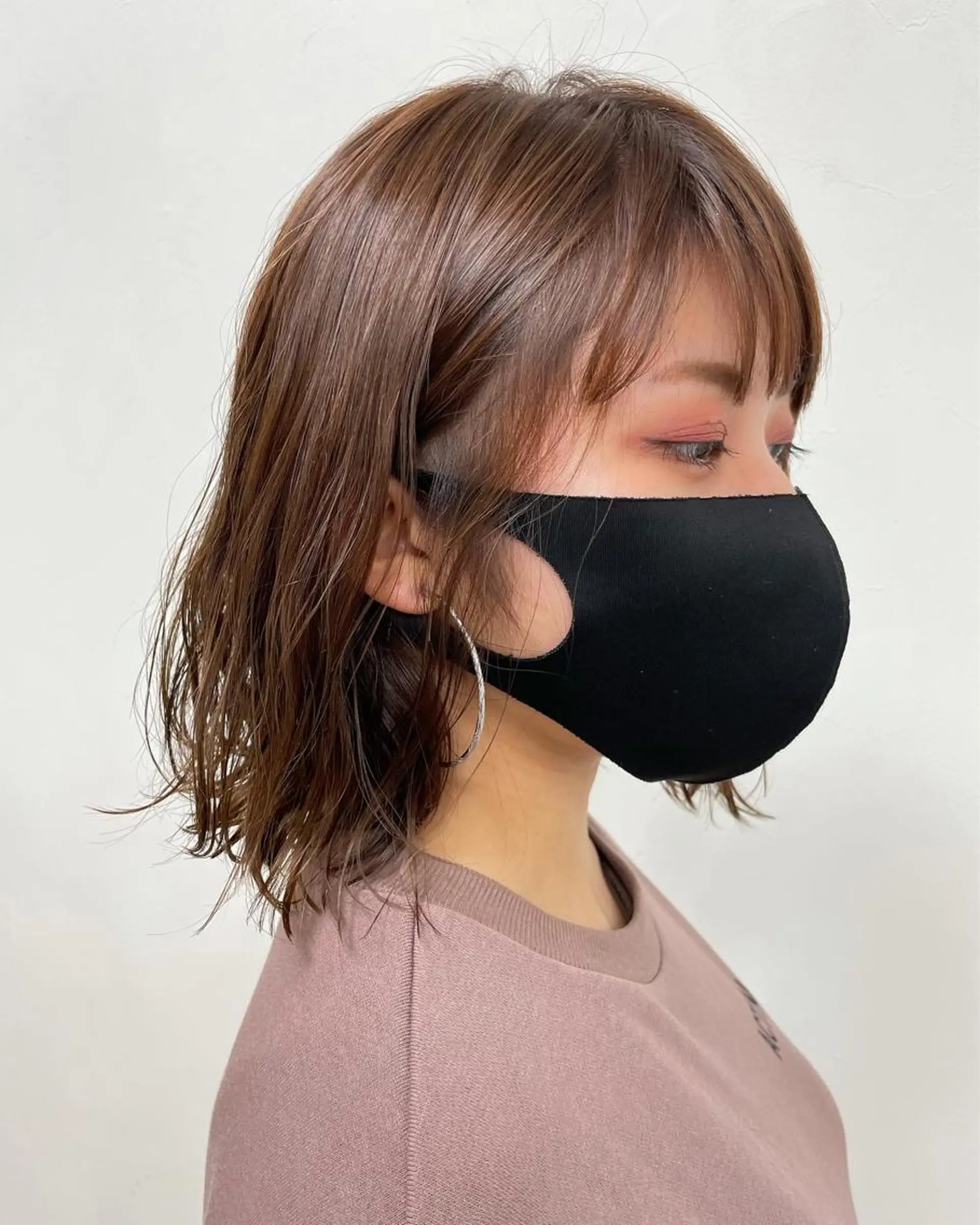 ミディアム カラー パーマ パーマ コレットヘアー 田中アヤノのヘアスタイル