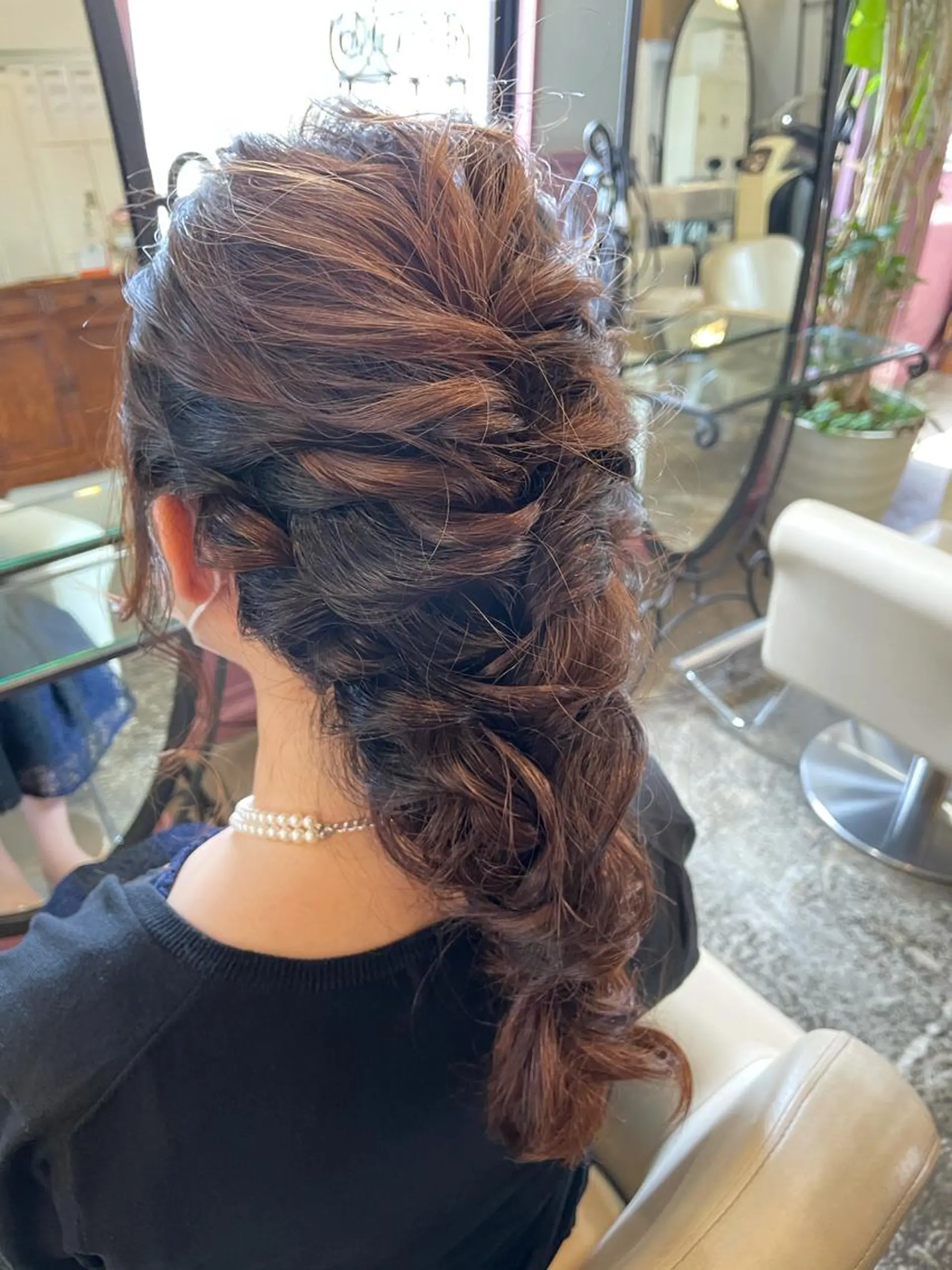 ロング カラー パーマ ヘアアレンジ メンズ 表参道Lise おおいしおりのヘアスタイル