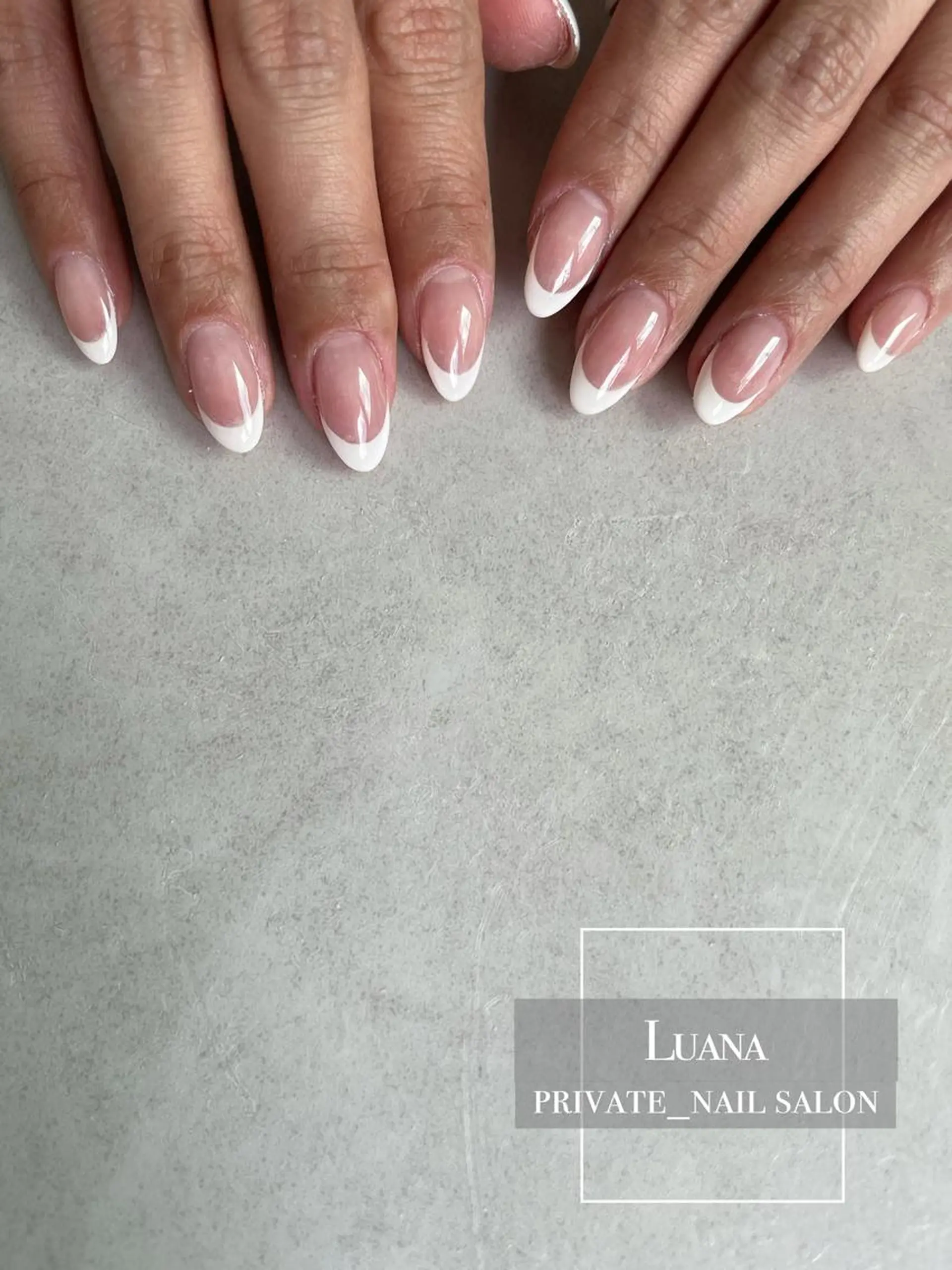ネイル フレンチネイル ミラーネイル Nail Salon Luanaのネイルデザイン