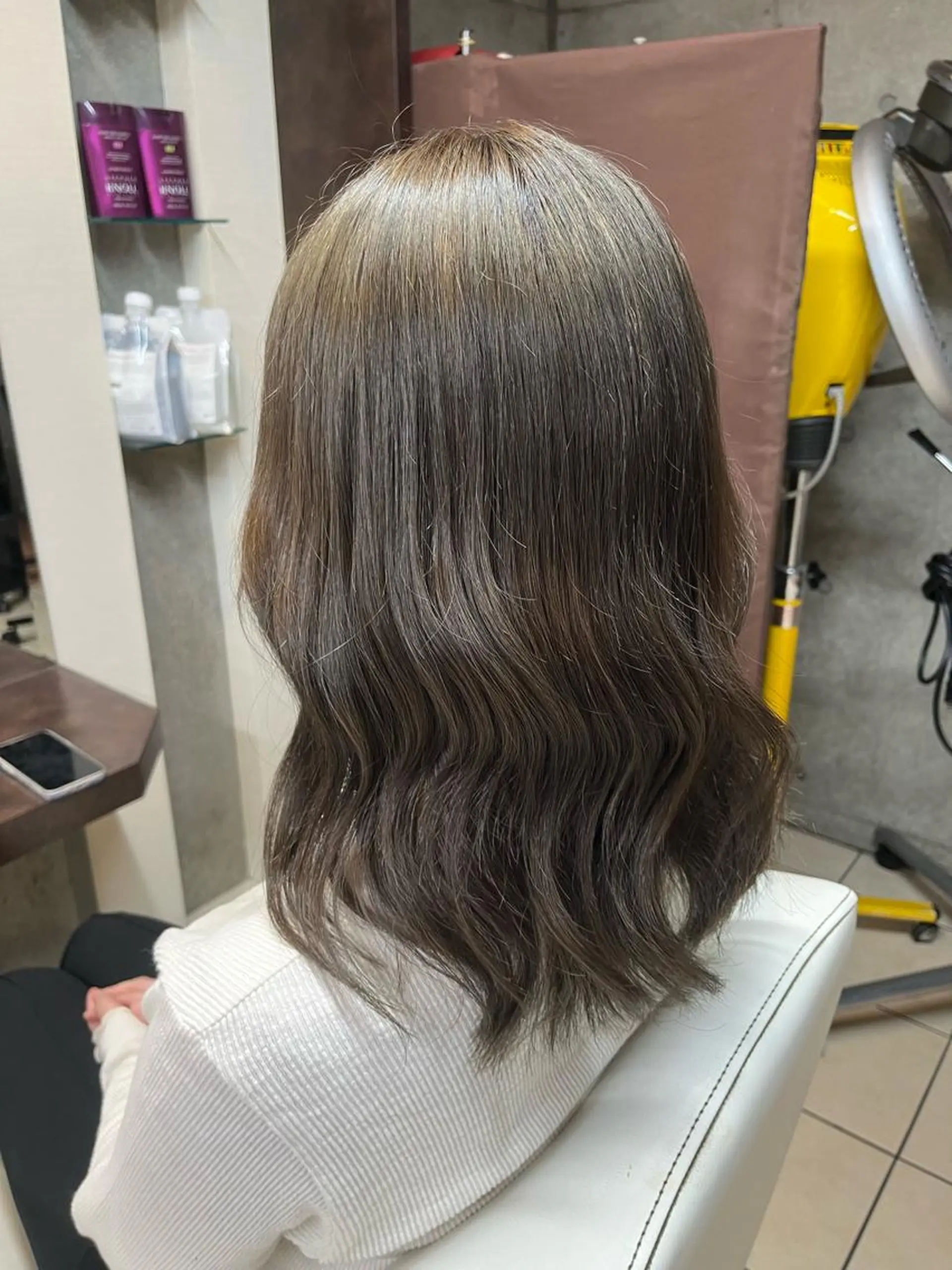 ミディアム カラー カット ヘアカラー トリートメント 似合わせ/ブリーチ/ 髪質改善/ミクෆ‪のヘアスタイル