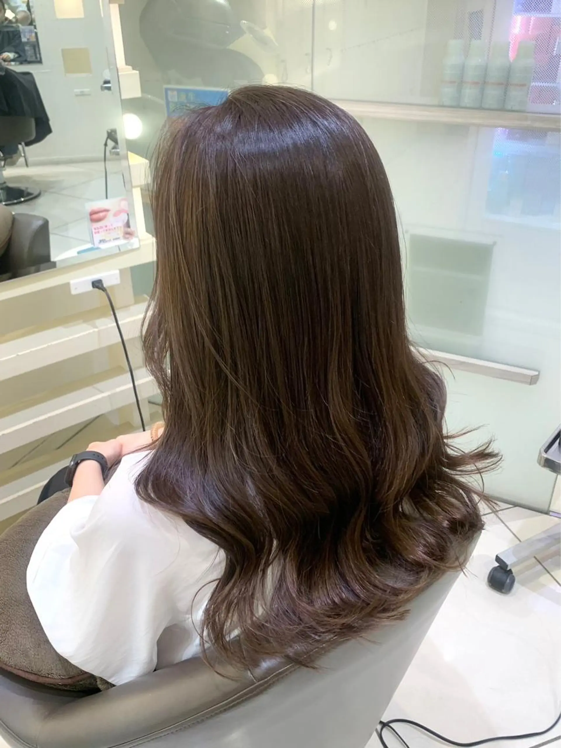 ロング カラー ヘアアレンジ タイトボブ個性派カラ ーAKANEのヘアスタイル