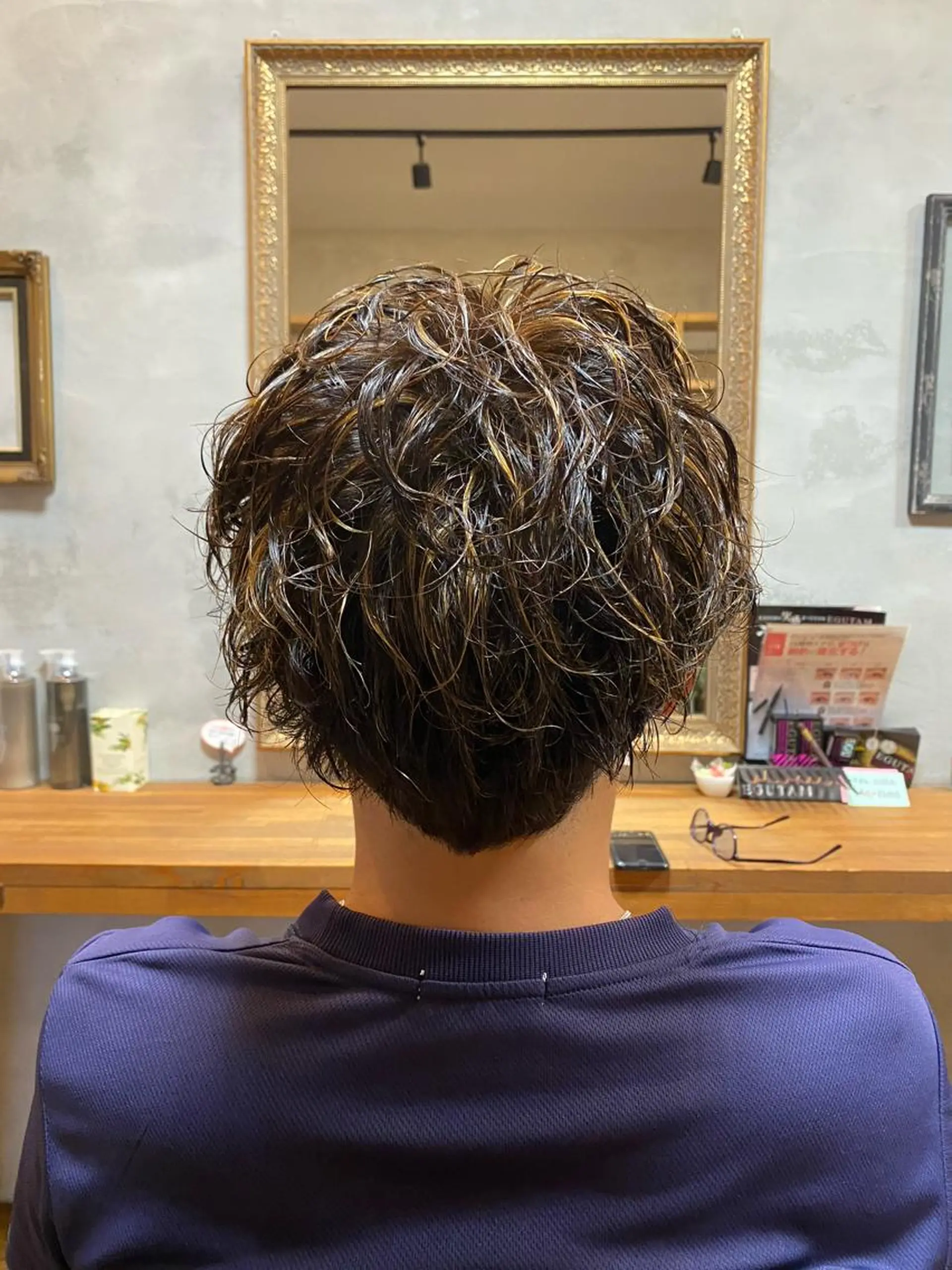 カラー ハイライトカラー メンズ専門美容師 RIOのヘアスタイル