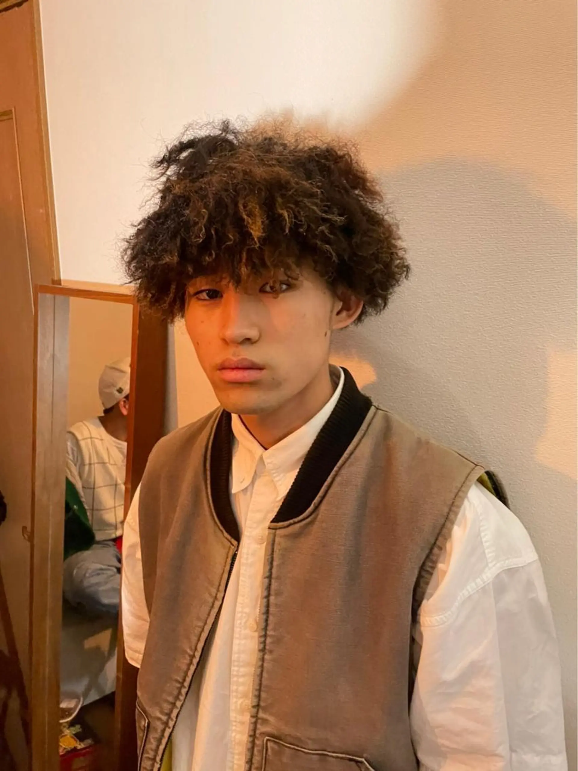 パーマ メンズ 加藤 蓮のヘアスタイル
