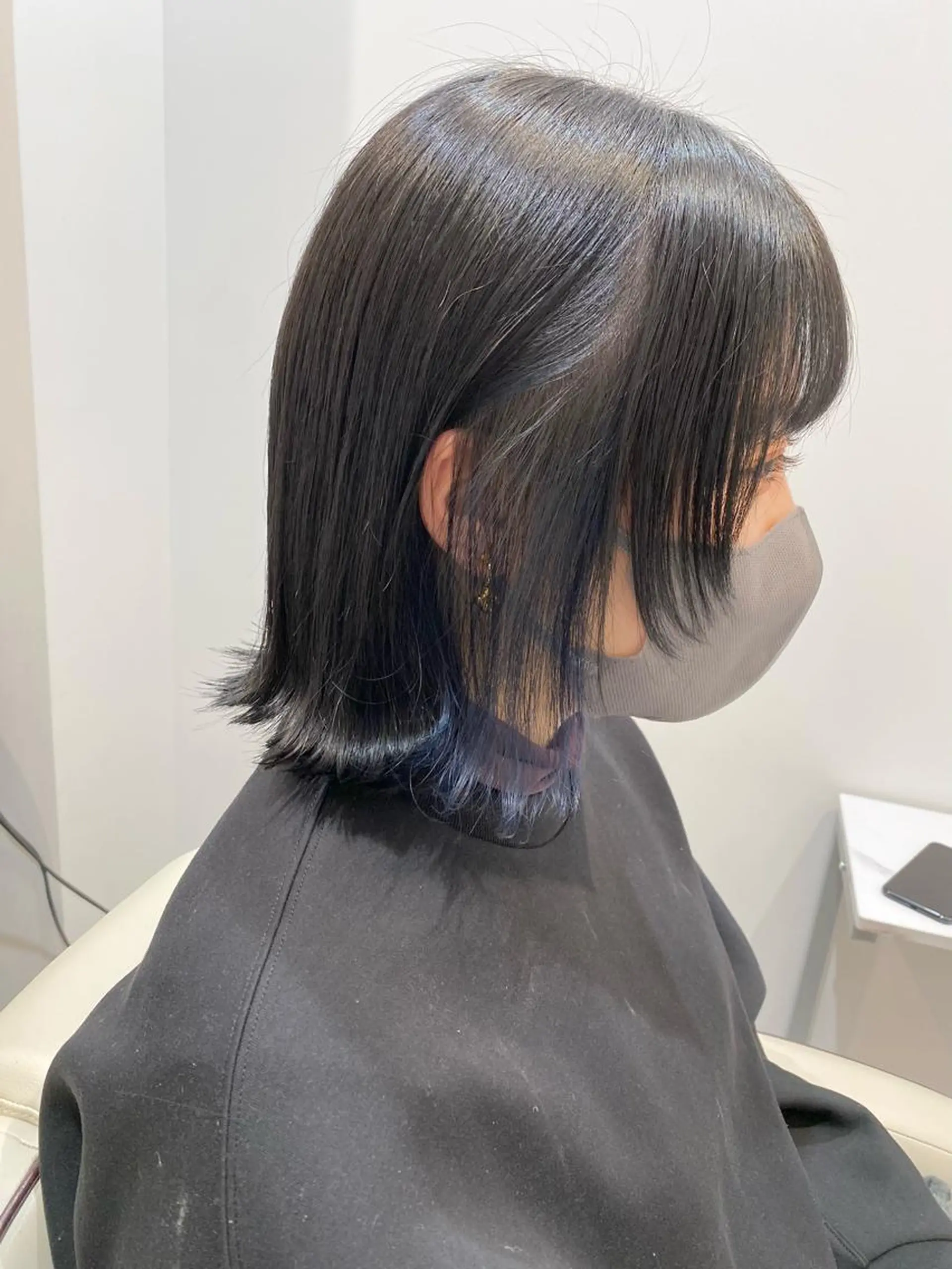 セミロング 似合わせ艶髪カラー ❤️ハダユミのヘアスタイル