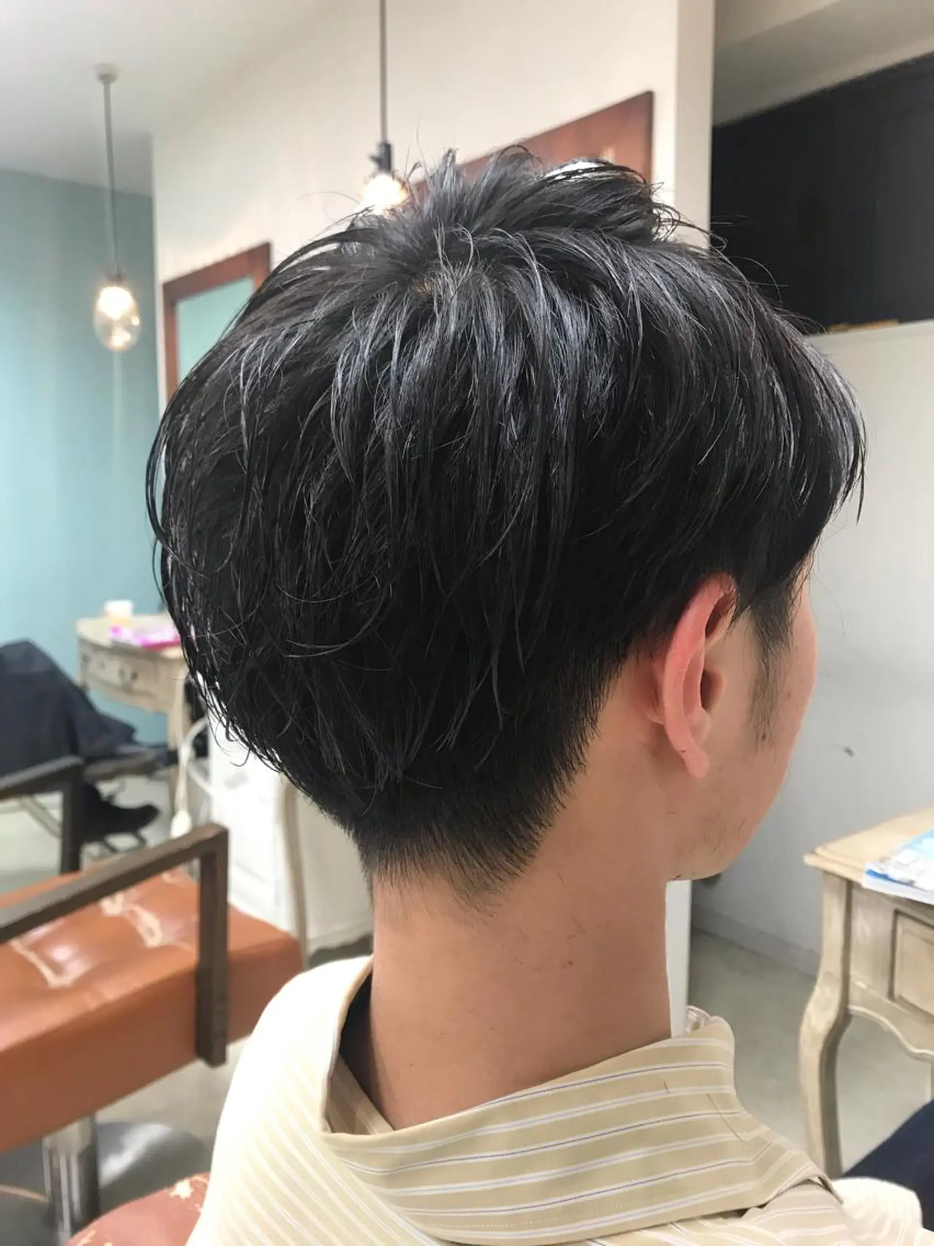 ショート メンズ メンズ就活ヘア マッシュ ツーブロック カット ヘアカラー トリートメント 本多結香/レイヤー /ハイライトカラーのヘアスタイル