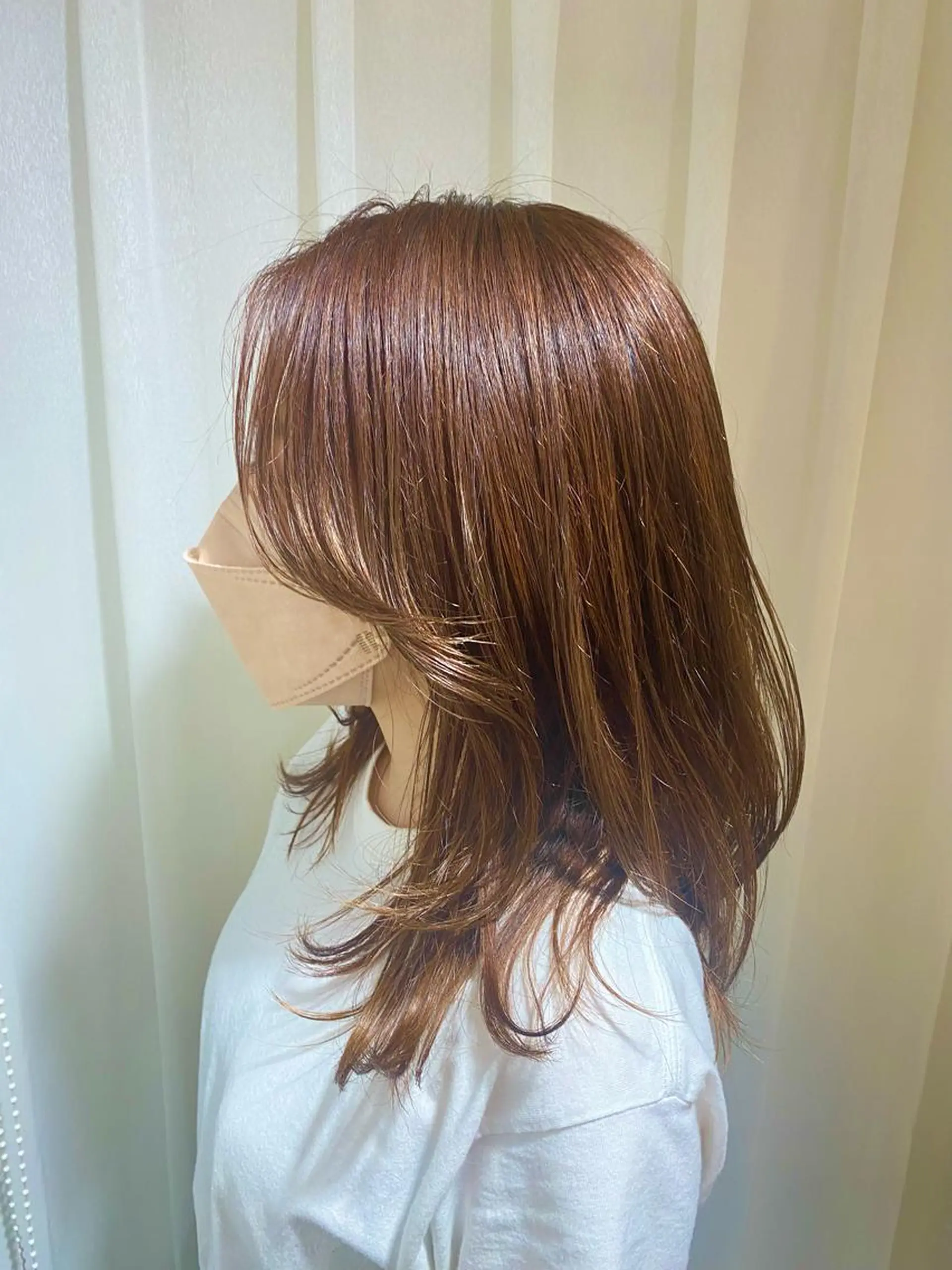 セミロング オレンジブラウン 🍒 Rino 🍒 カットモデル募集中のヘアスタイル