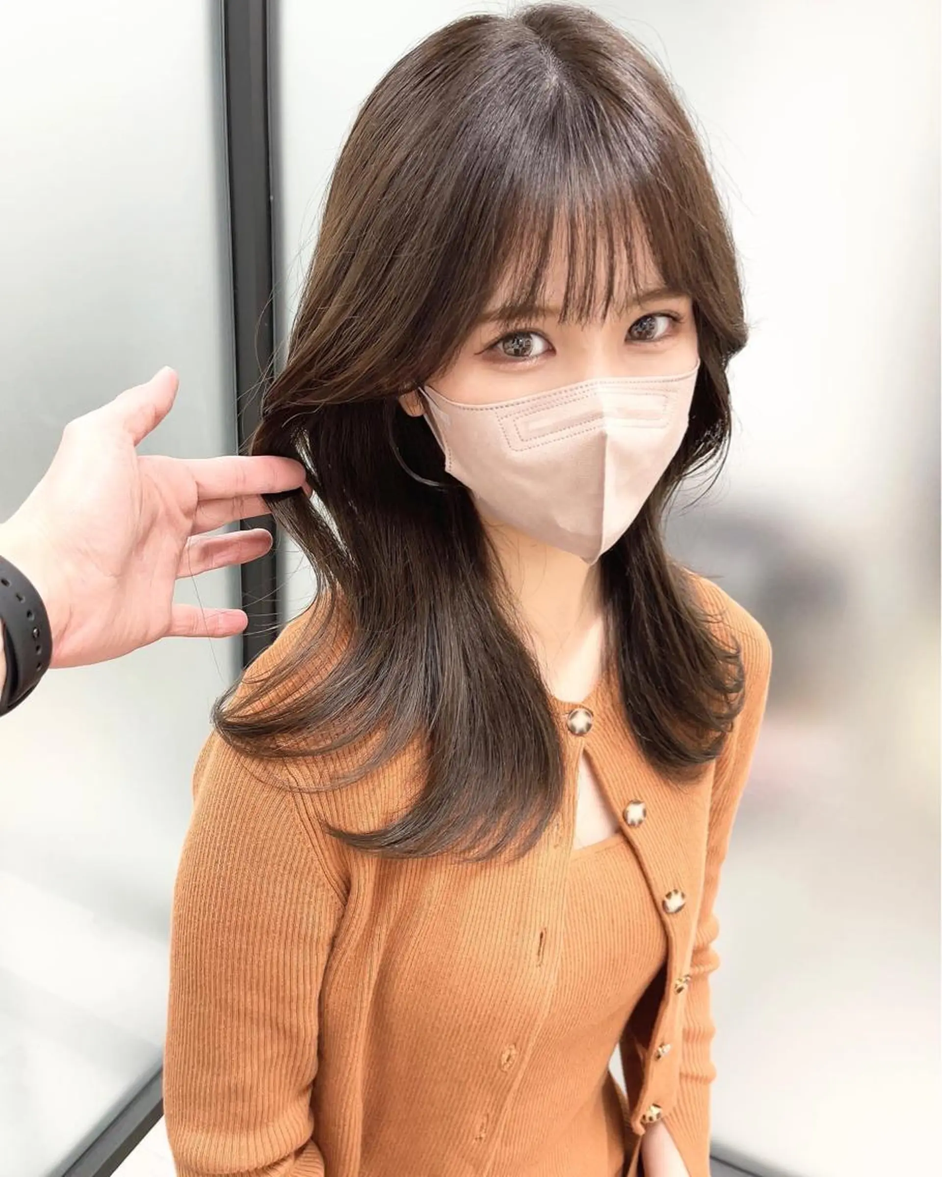 セミロング カット ヘアカラー トリートメント 韓国レイヤーカット 髪質改善▫️水野有真のヘアスタイル