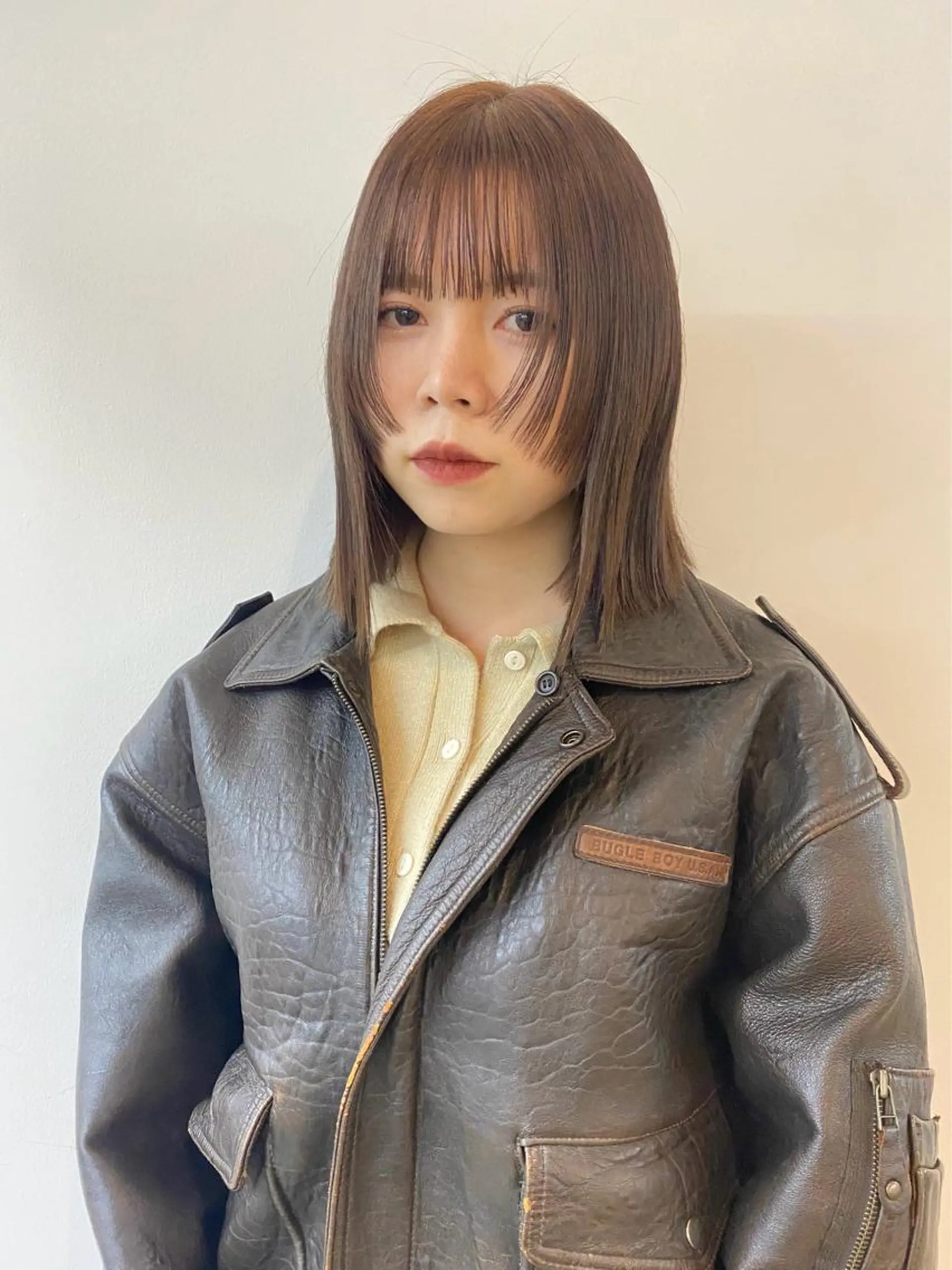 ミディアム ミディアムパーマ ボブ ハイライト 髪質改善 韓国風ヘア THE AGATA TOKYO所属・スパイラルパーマ/デ ザインカット/アミのヘアスタイル