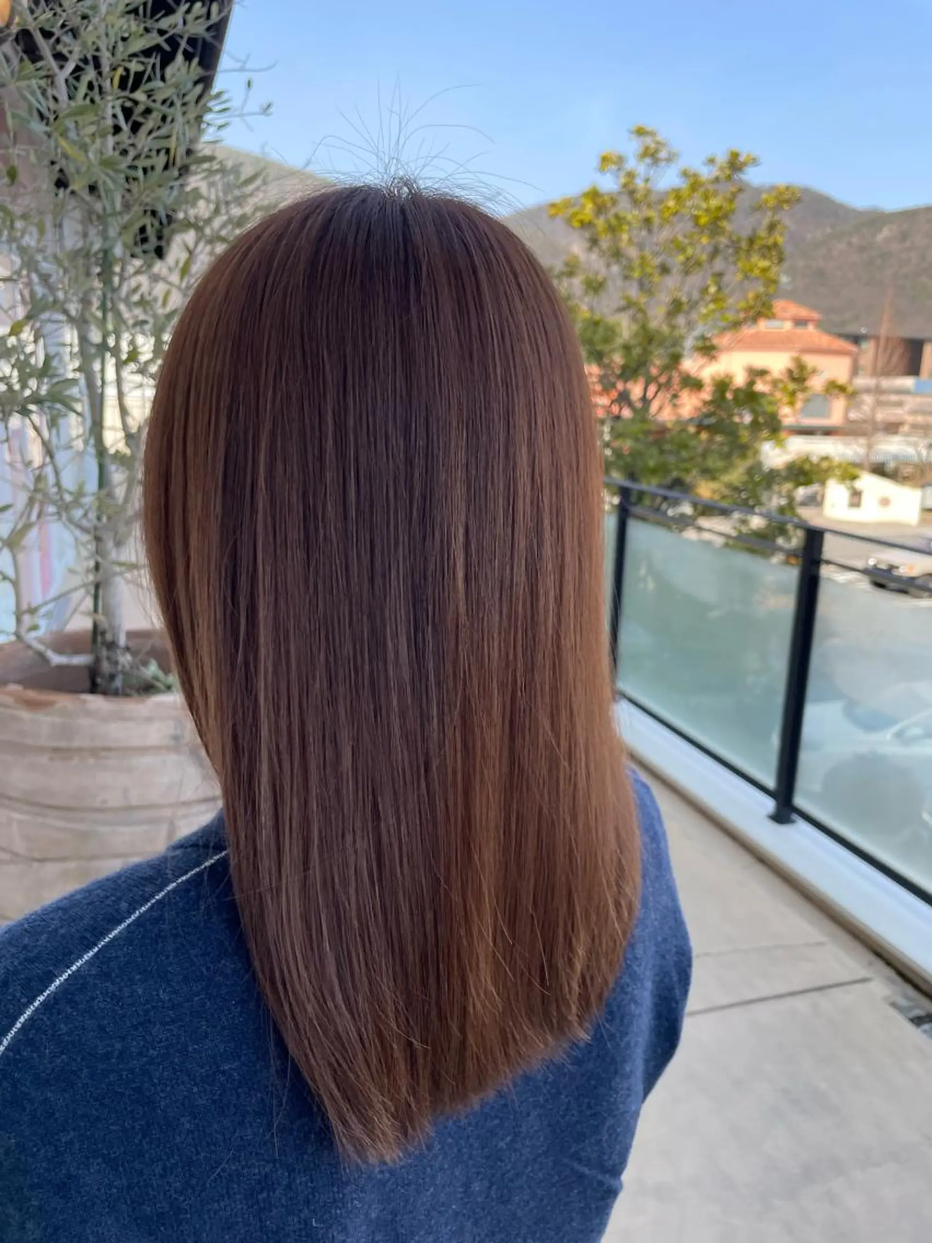 ロング カラー 髪質改善 ヘアカラー トリートメント 鵜飼 真伍のヘアスタイル