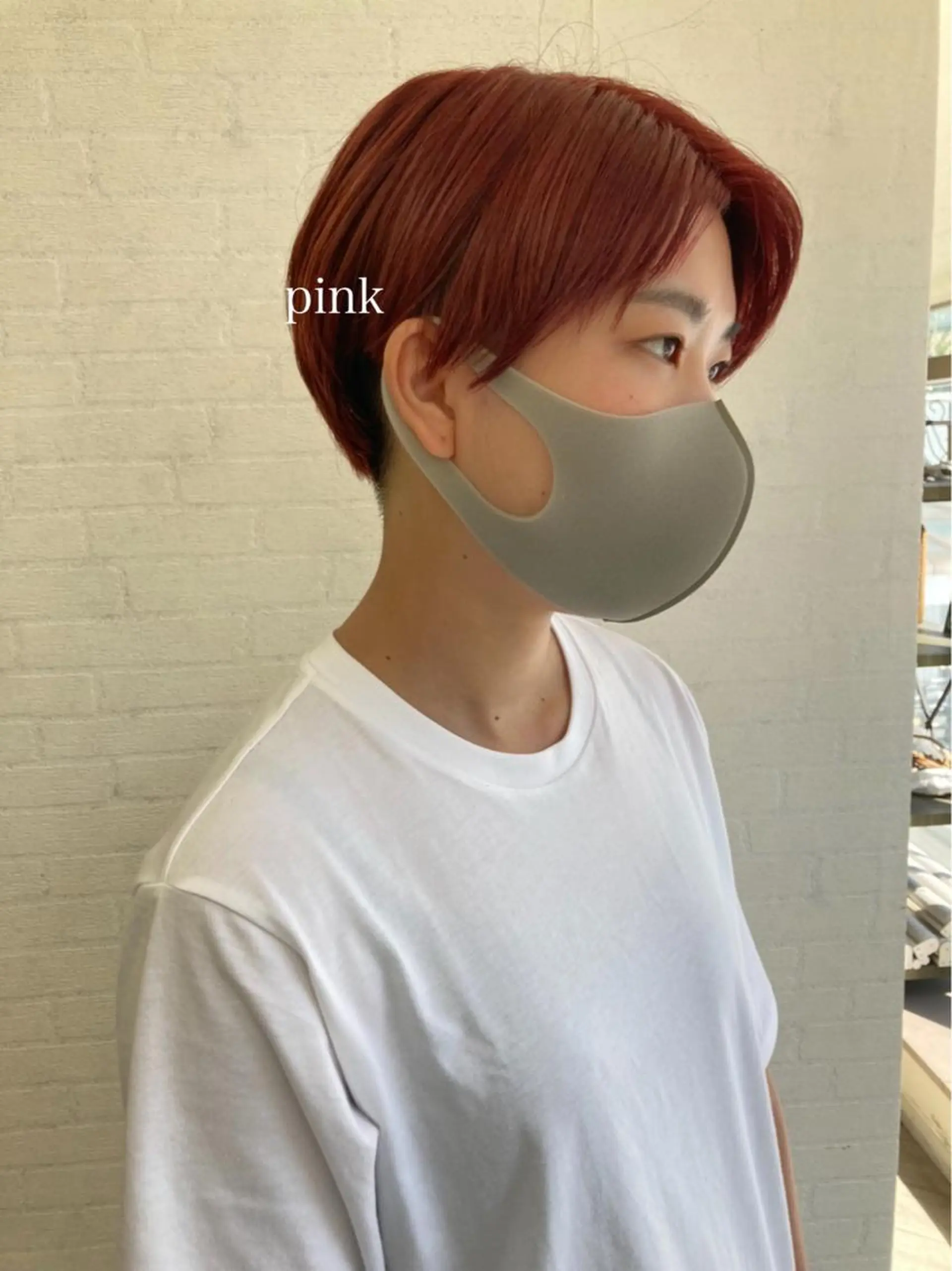 ショート カラー 切りっぱなしボブ ショートボブ ハンサムショート ブリーチ ピンクカラー カット ヘアカラー トリートメント 初めてのショート お任せください✂️のヘアスタイル