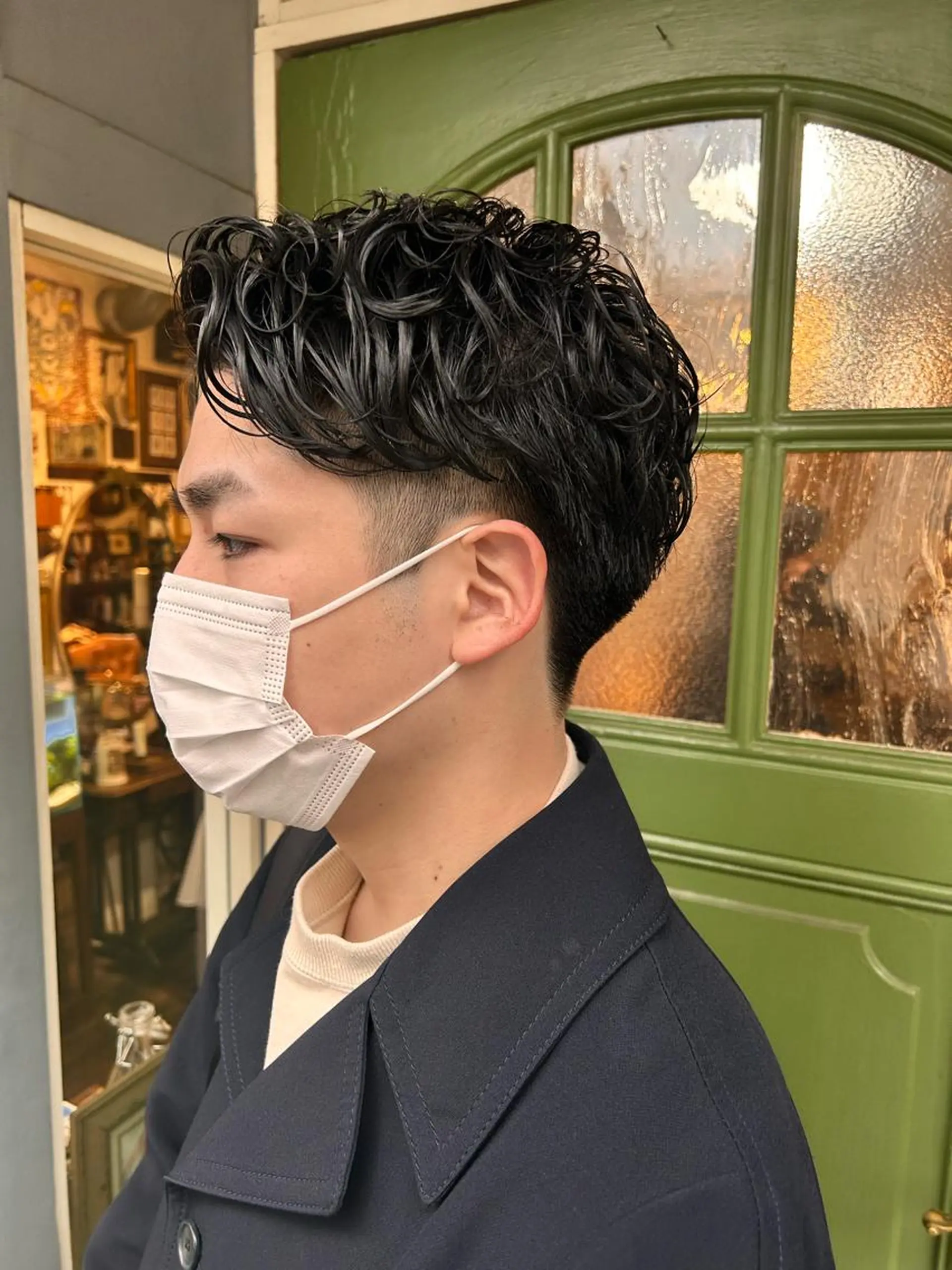 ショート パーマ メンズ カット パーマ 清水千優/パーマ/透 明感カラー/メンズのヘアスタイル