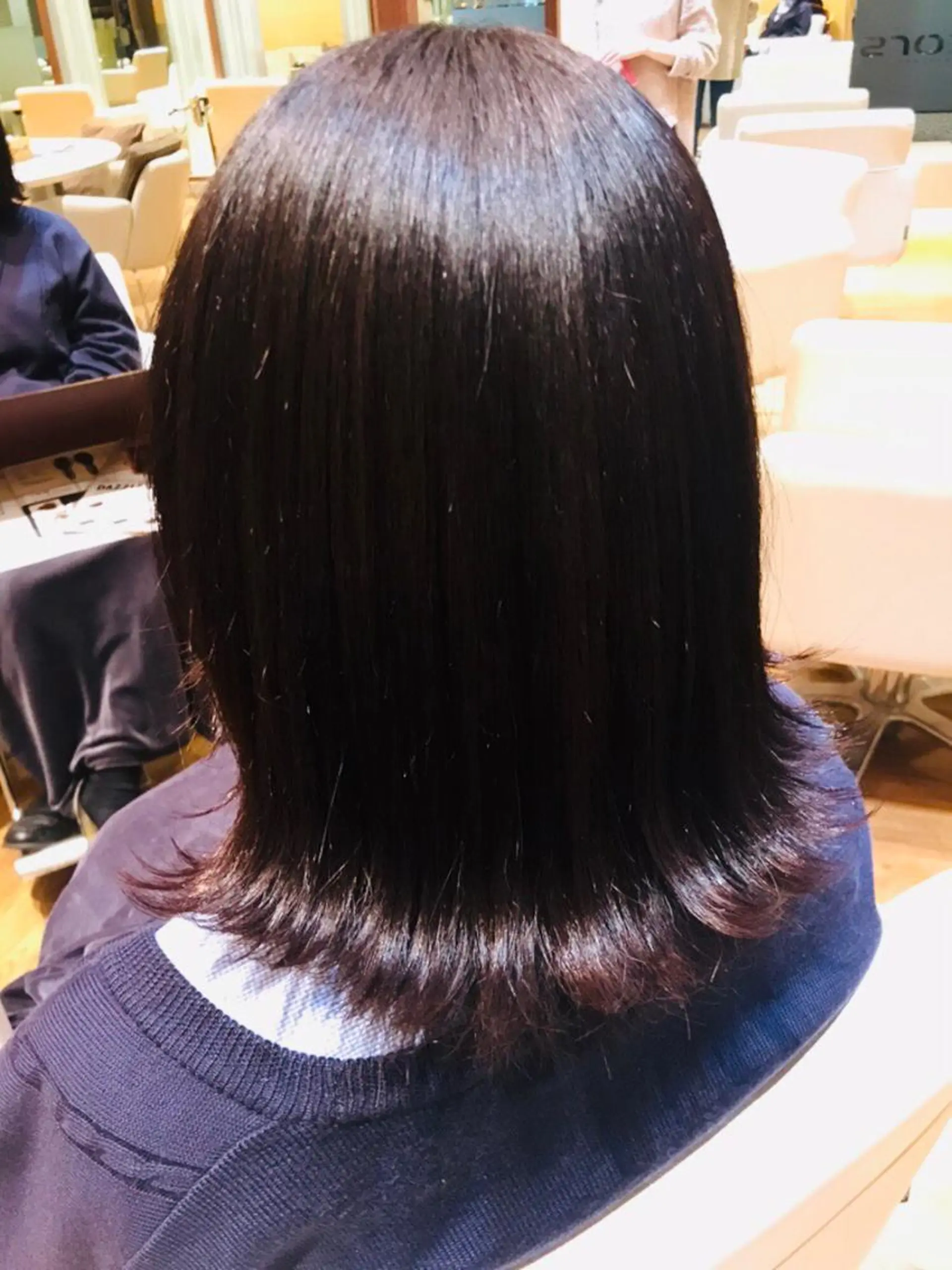 ミディアム パーマモデル募集🌈 森脇帆南のヘアスタイル