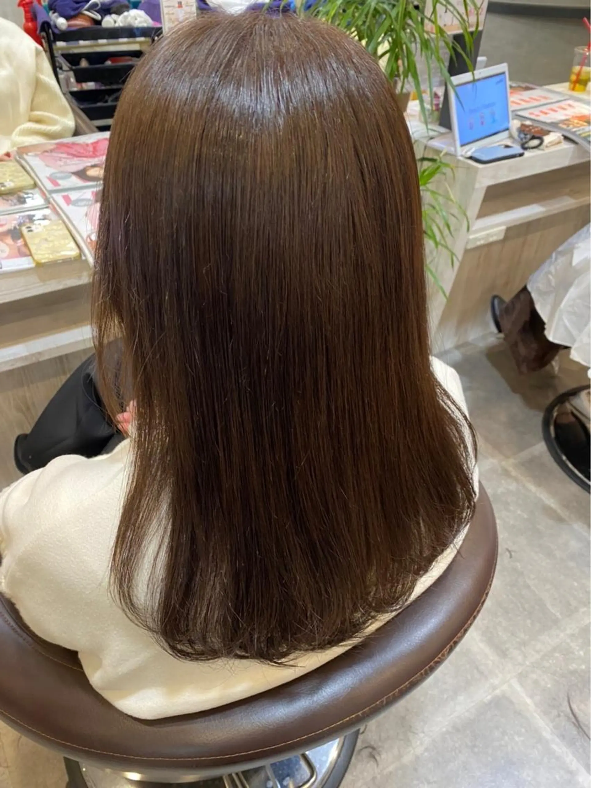 セミロング 髪質改善 縮毛矯正 マスイ カイセイのヘアスタイル