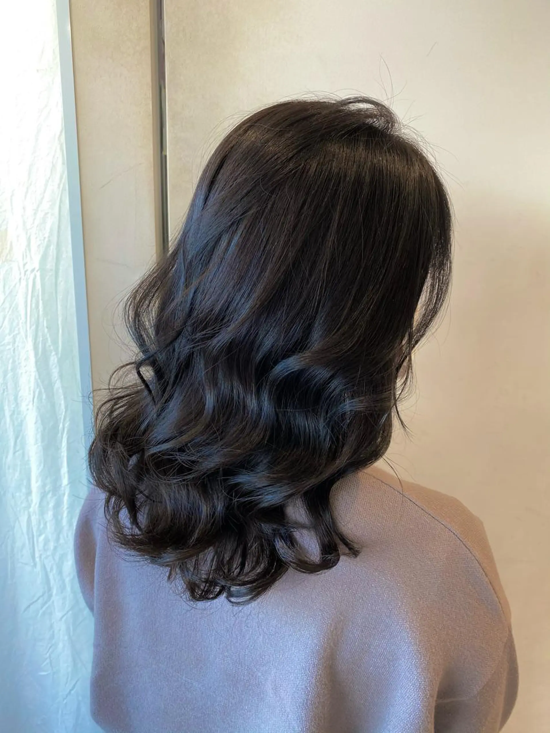 セミロング カラー 顔まわりカット🌟 くびれヘア/寺門遥輝のヘアスタイル