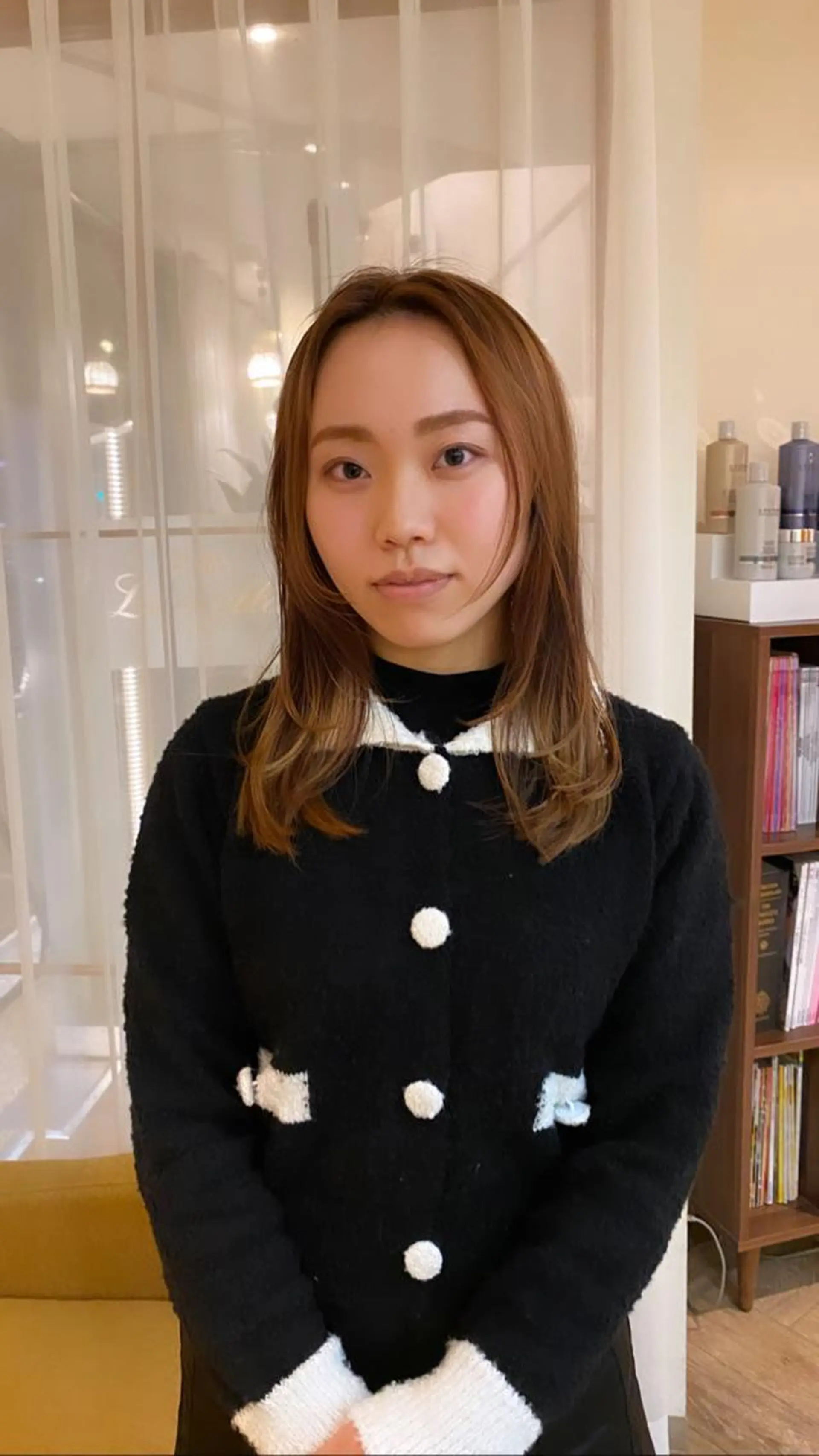 ロング 顔まわりレイヤー 顔周りカット レイヤーカット ロング 福島 立也のヘアスタイル