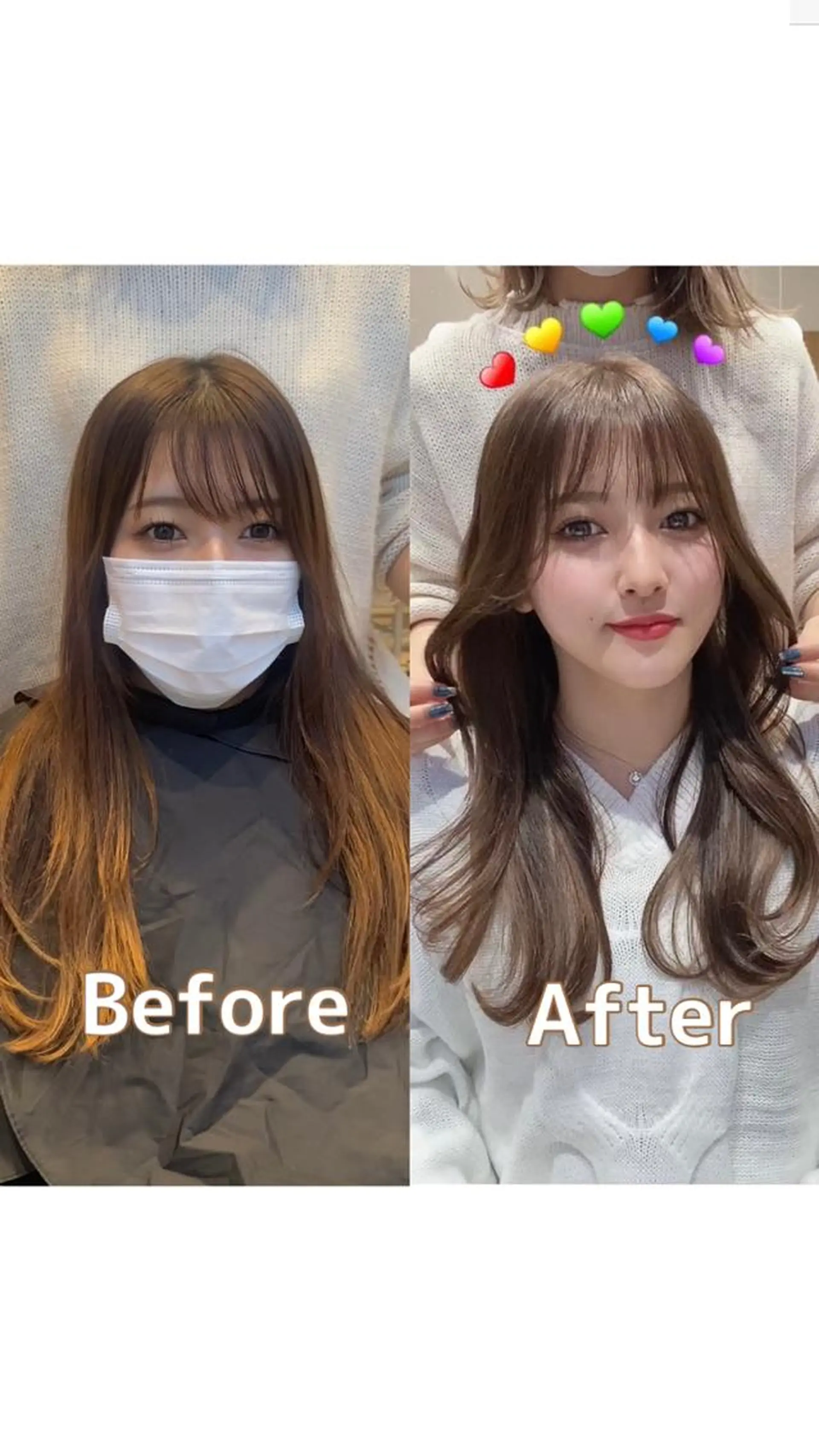 ミディアム カラー パーマ 小野寺瑞希 /最小顔カットのヘアスタイル