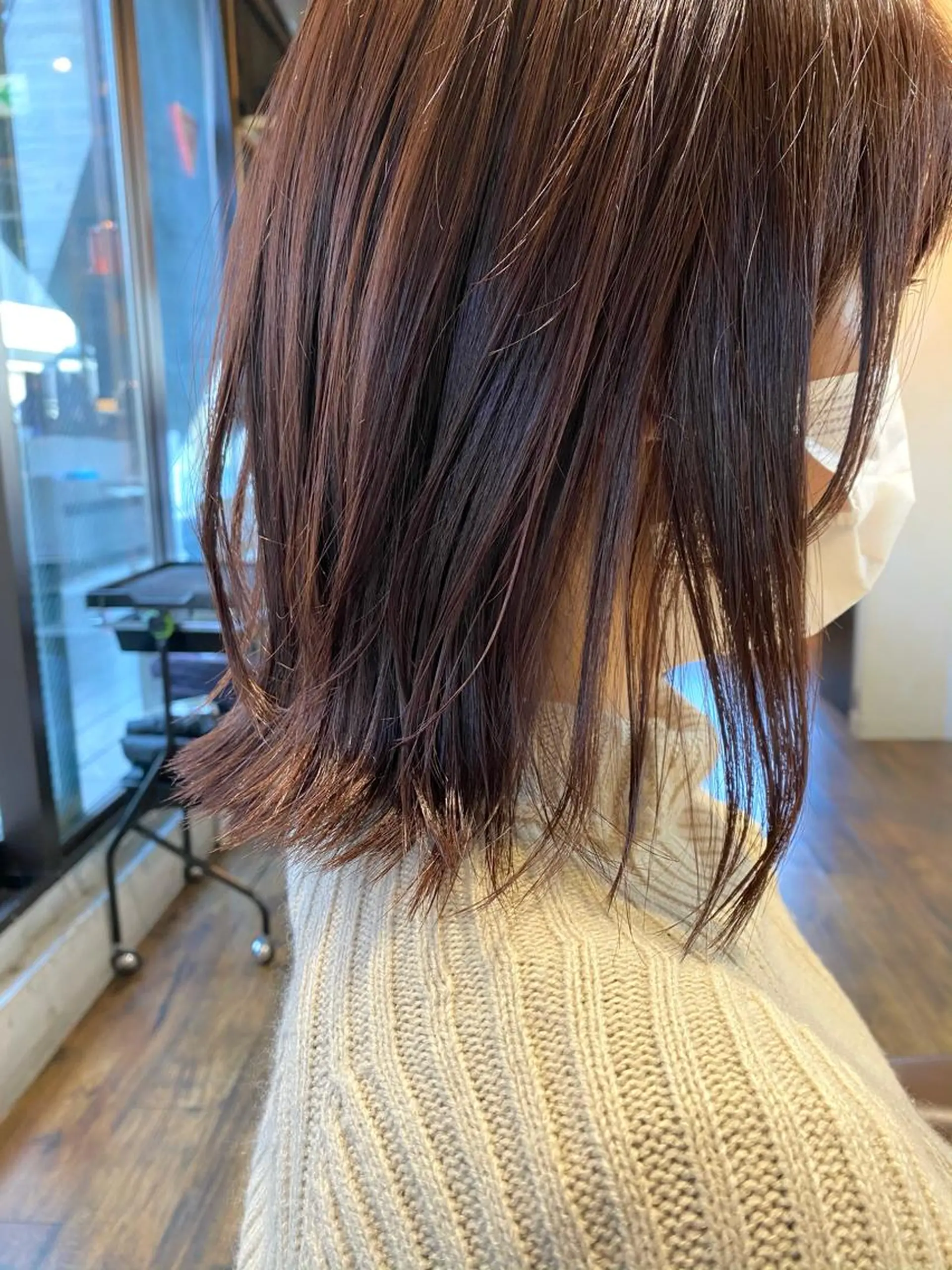 ミディアム カット ヘアカラー トリートメント ヒラヤマ ユウスケのヘアスタイル