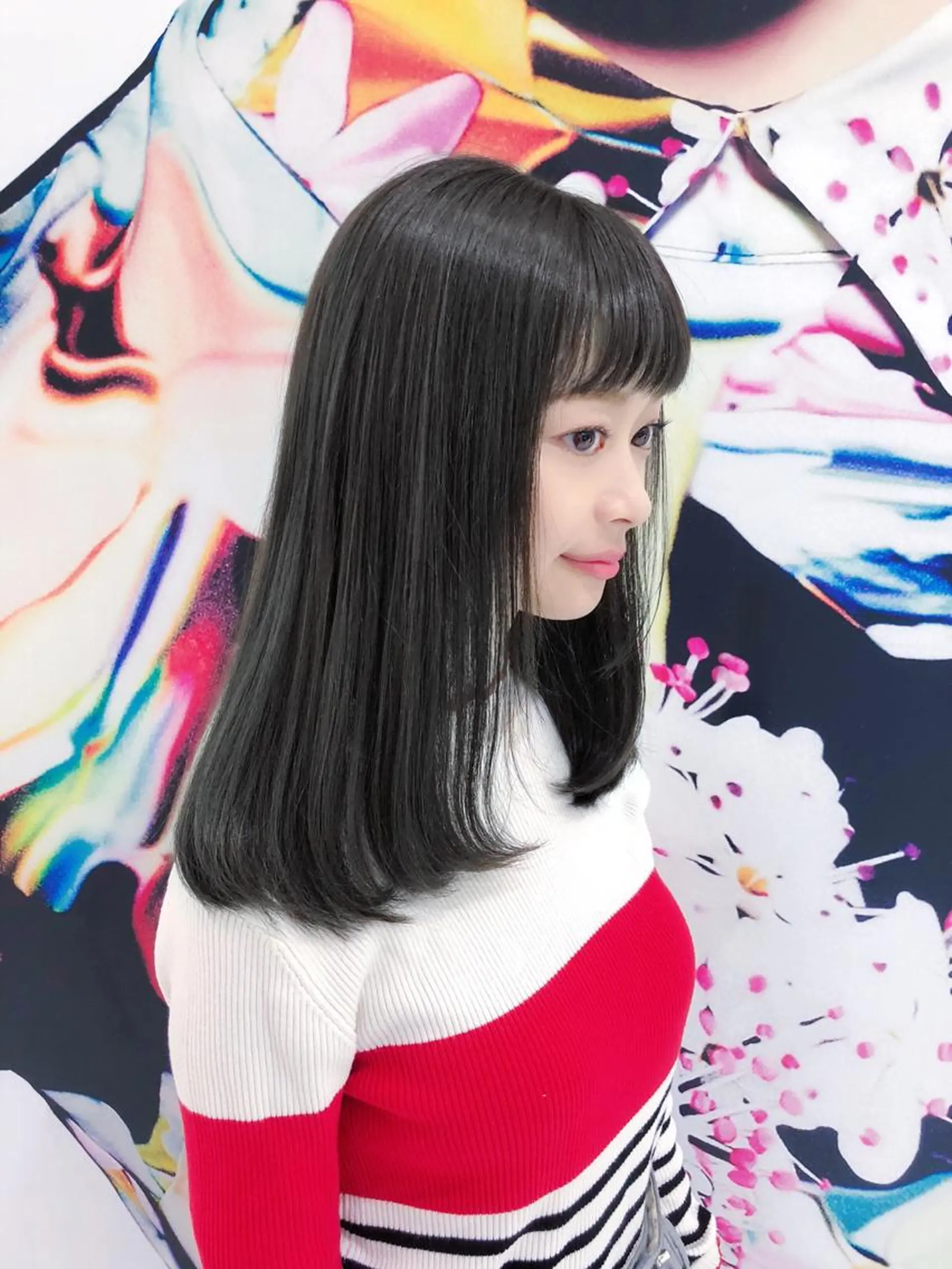 セミロング パーマ nex the salon vlow所属・趙 英来のヘアスタイル