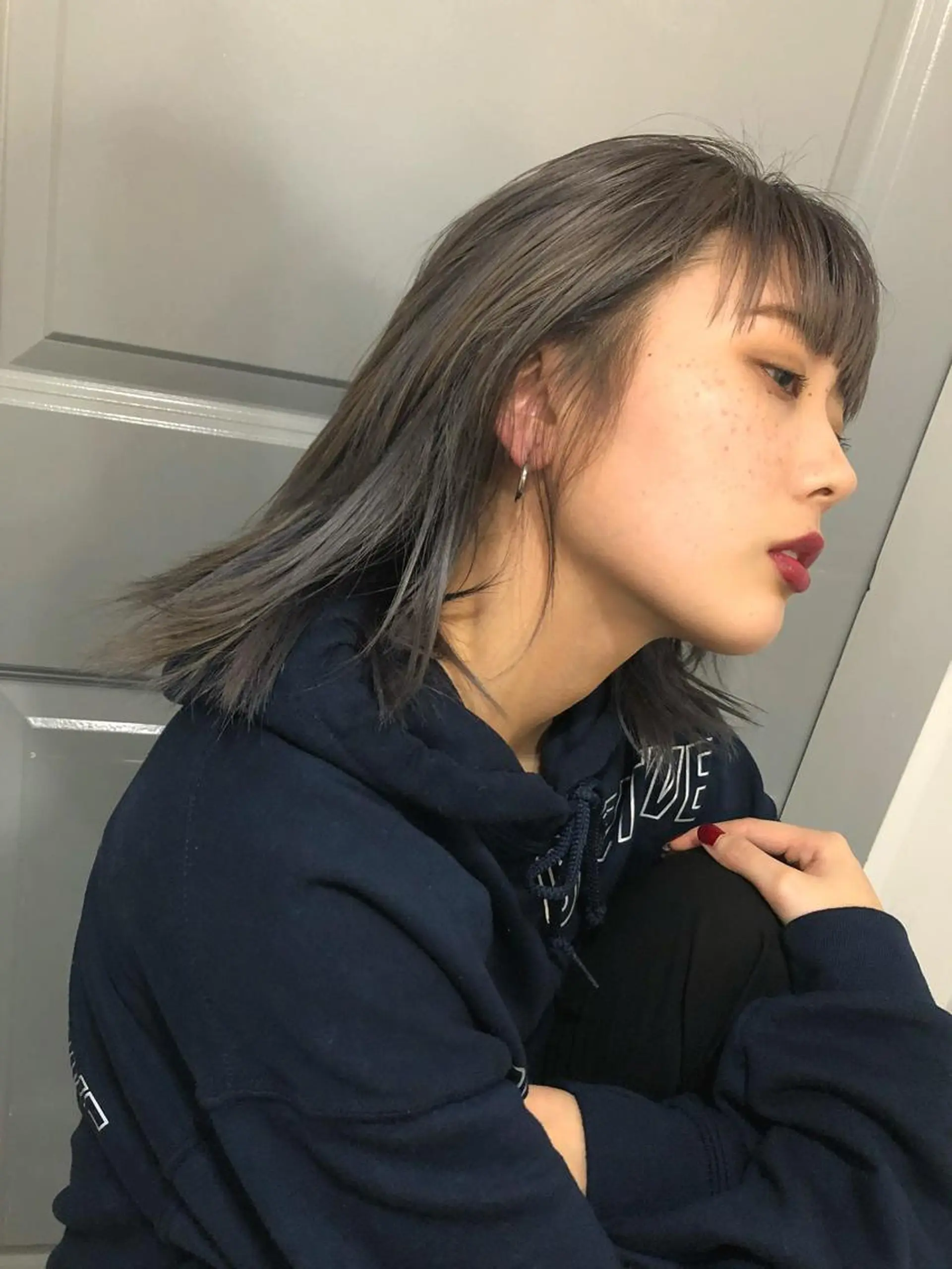 ミディアム カラー カット ヘアカラー トリートメント Pia ツボイ ケイタのヘアスタイル