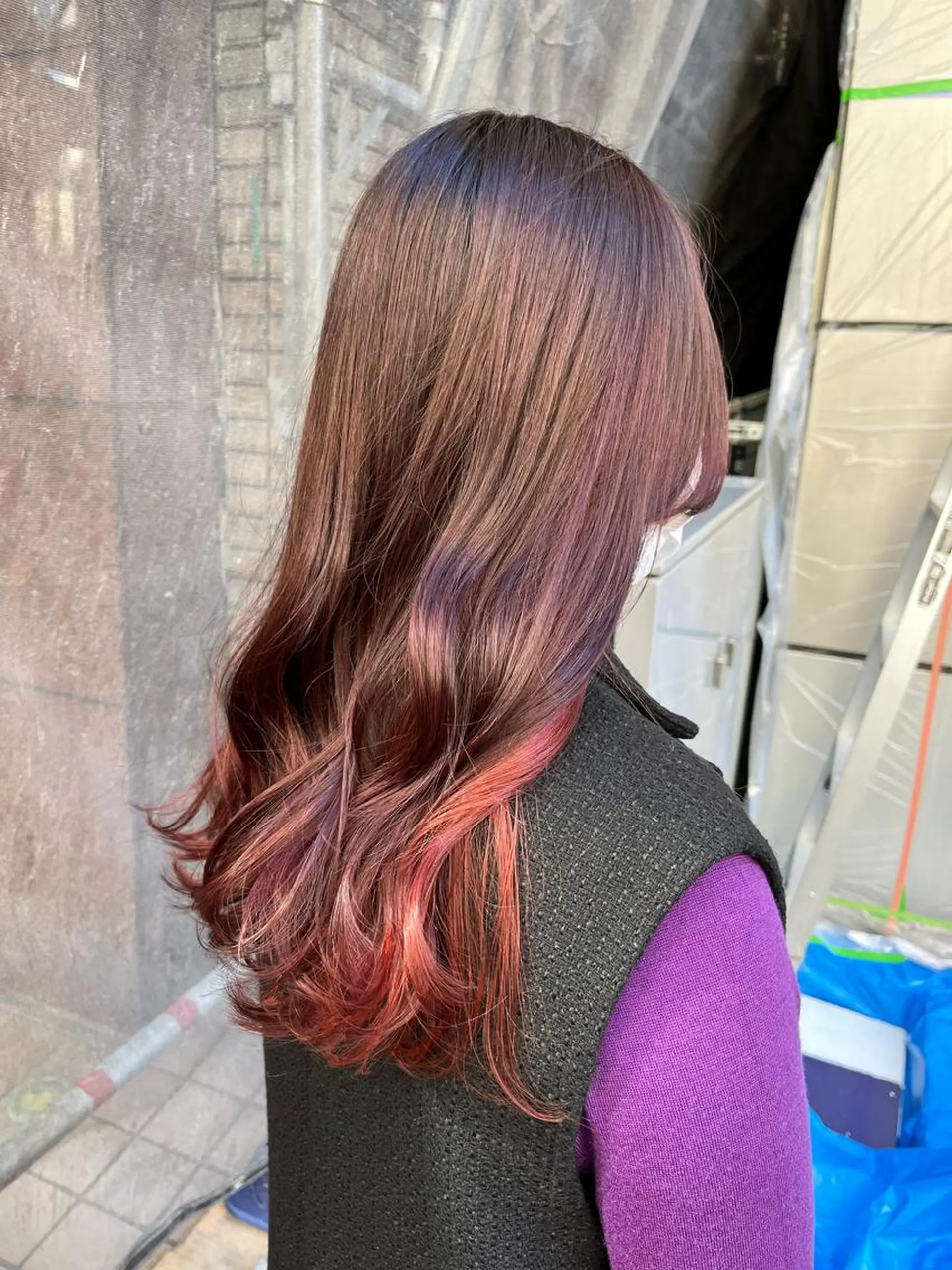 セミロング カラー カット ヘアカラー 🦩レイヤー|透明感 カラー🦩makoのヘアスタイル