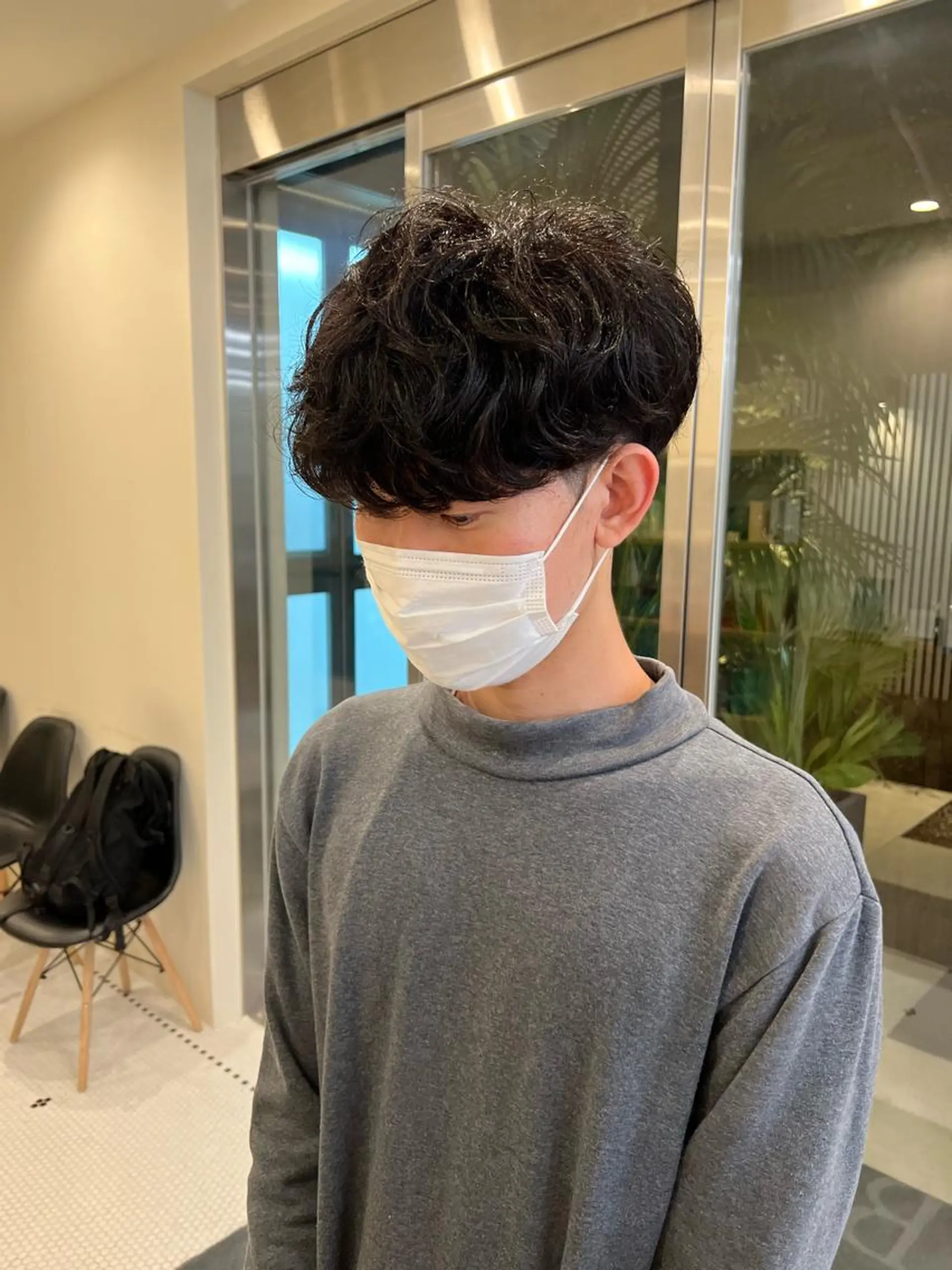 パーマ メンズ メンズパーマ 抜きっぱなしブロンド /ハイトーン/カナタのヘアスタイル