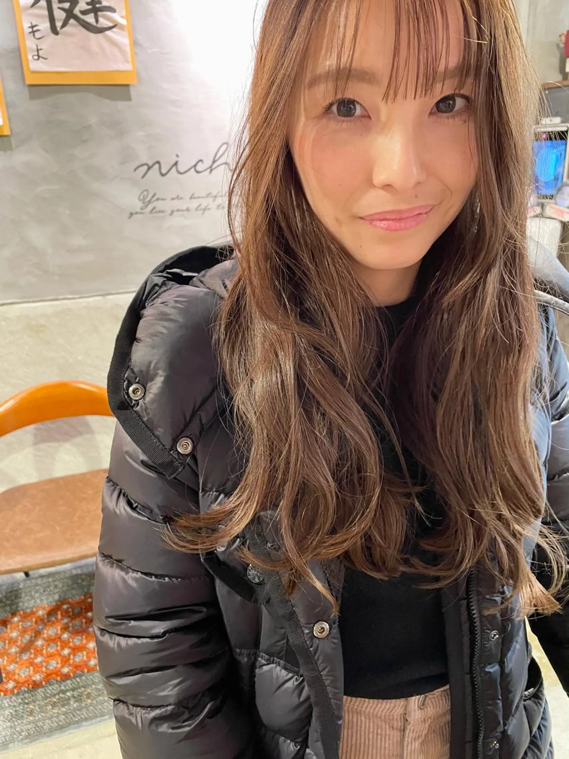 ロング カット ヘアカラー トリートメント さの あやねのヘアスタイル