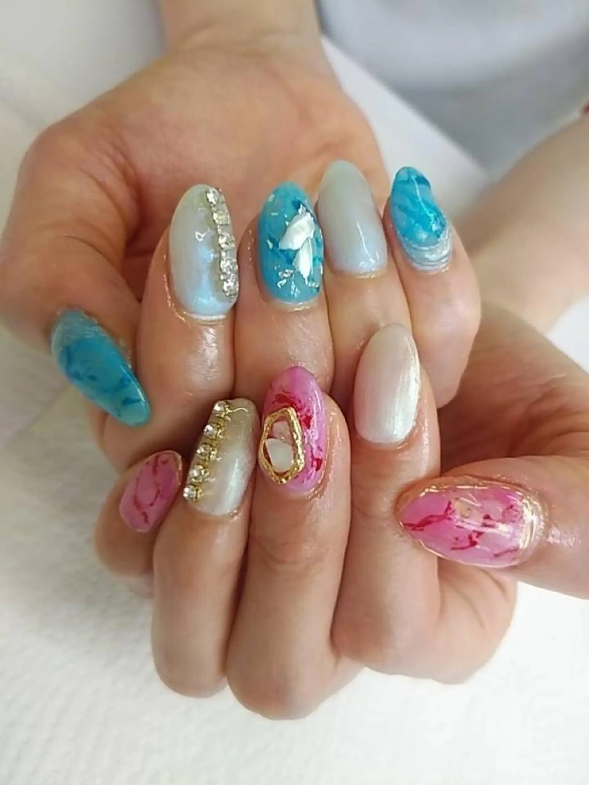 ネイル ゴールド 持ち込み シルバー プライベートサロン Rosy Lilyのネイルデザイン
