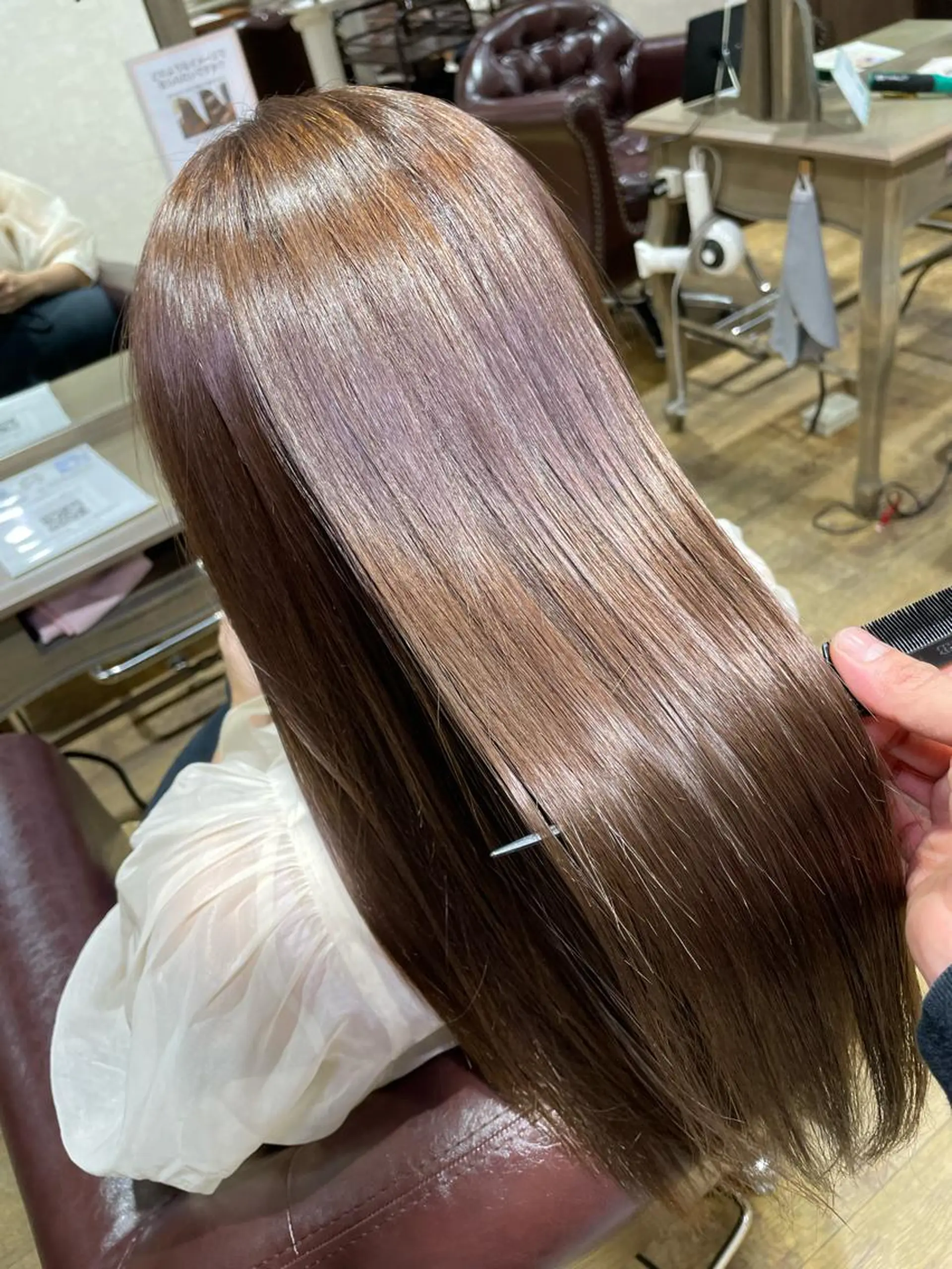 セミロング 髪質改善 トリートメント ヘアカラー トリートメント 髪質改善&白髪ぼかし スタイリスト近藤宏樹のヘアスタイル