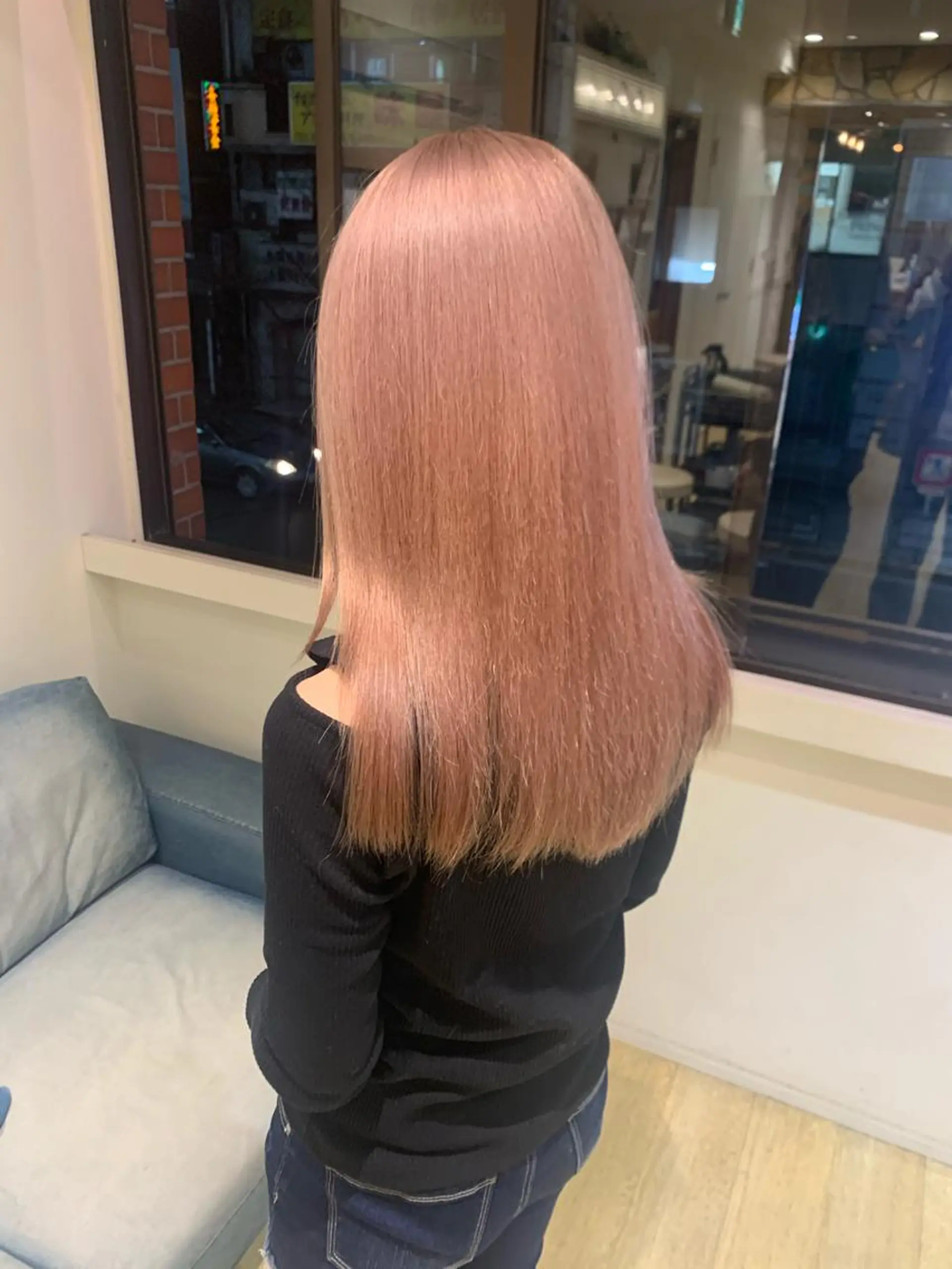 ロング ヘアカラー トリートメント 渋谷ハイトーン/ デザインカラー阿部のヘアスタイル