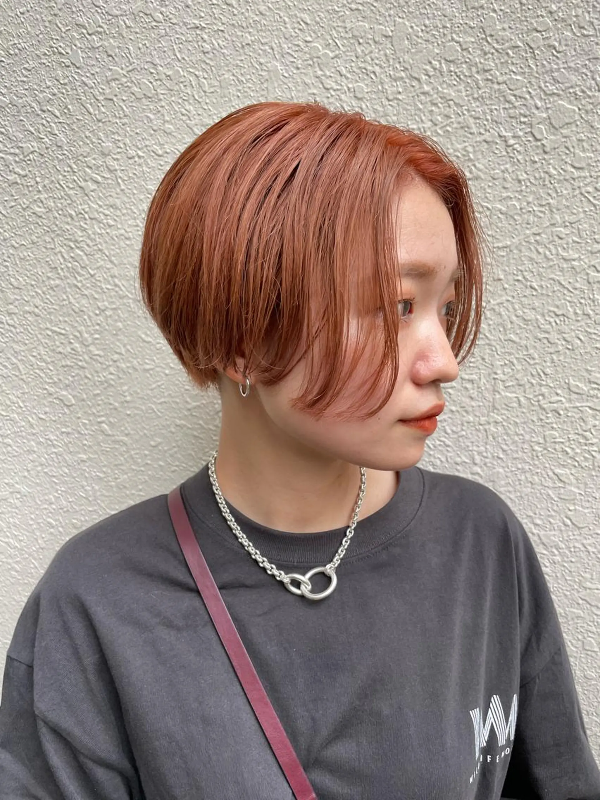 ショート ヘアカラー 透け感/くびれヘア/ レイヤー/カズキ🍭のヘアスタイル