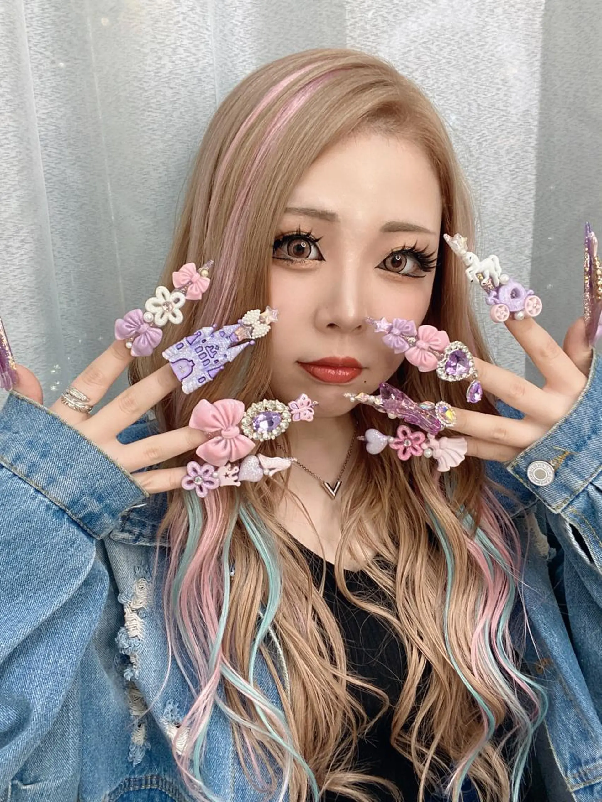 セミロング カラー ヘアアレンジ アディクシーカラー 黒髪 ブリーチ ブルーカラー ブルーブラック エクステ/髪質改善 🖤RYUSEI🖤のヘアスタイル