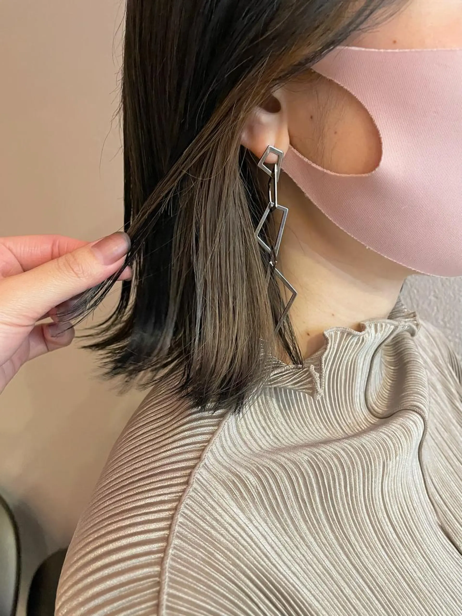 ミディアム カラー ベージュカラー ブリーチ 沖縄/ヘアアレンジ /ナカノのヘアスタイル