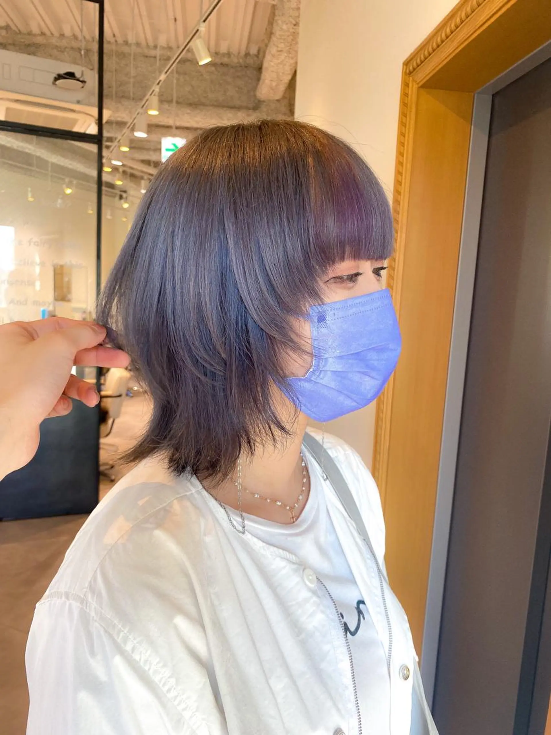 セミロング ボブ ウルフカット 大阪ウルフカット ハッシュカットのヘアスタイル