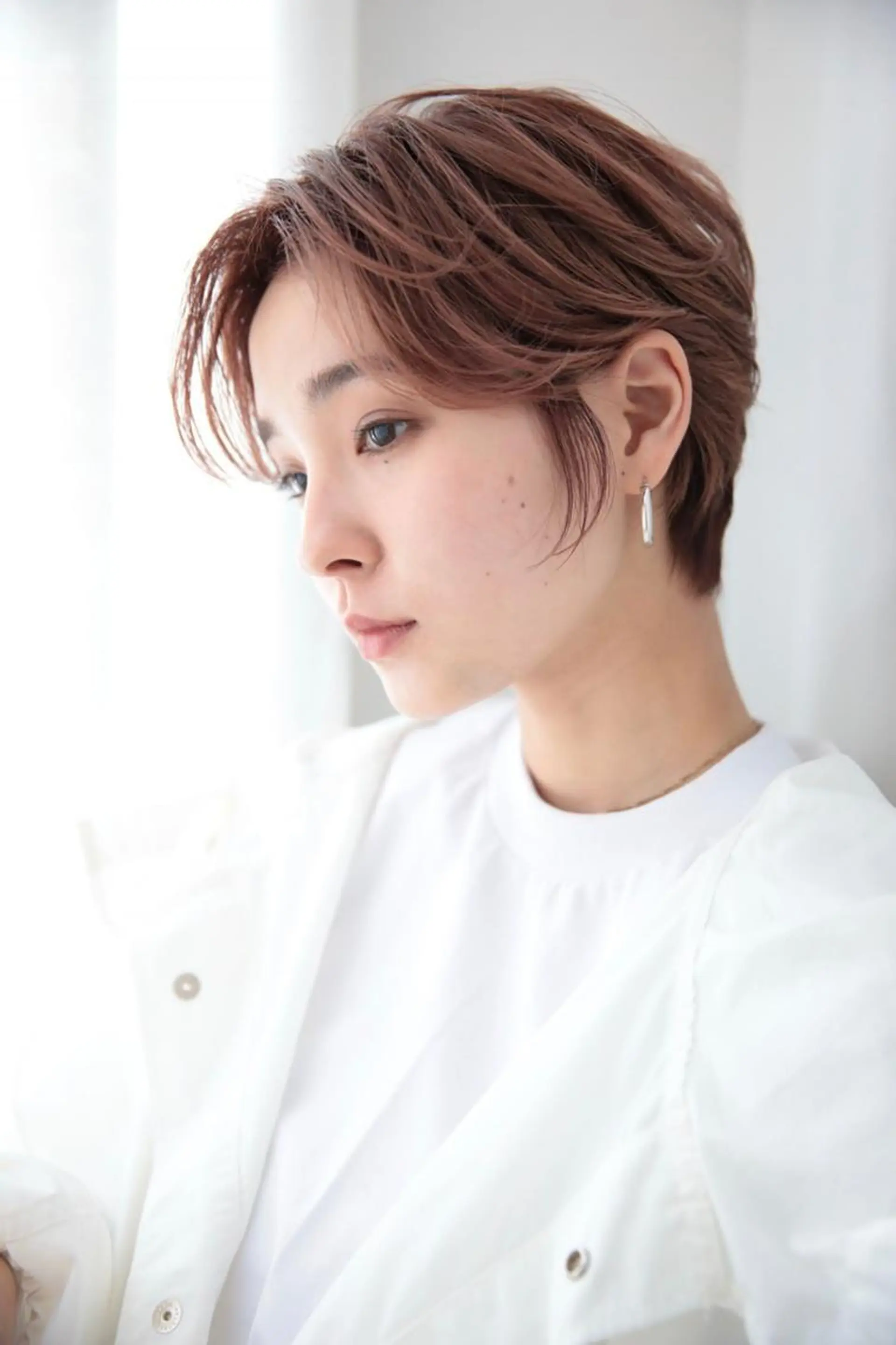 ショート カラー パーマ ヘアアレンジ レイヤーカット✂️ 横浜No1♡下鳥翔子のヘアスタイル