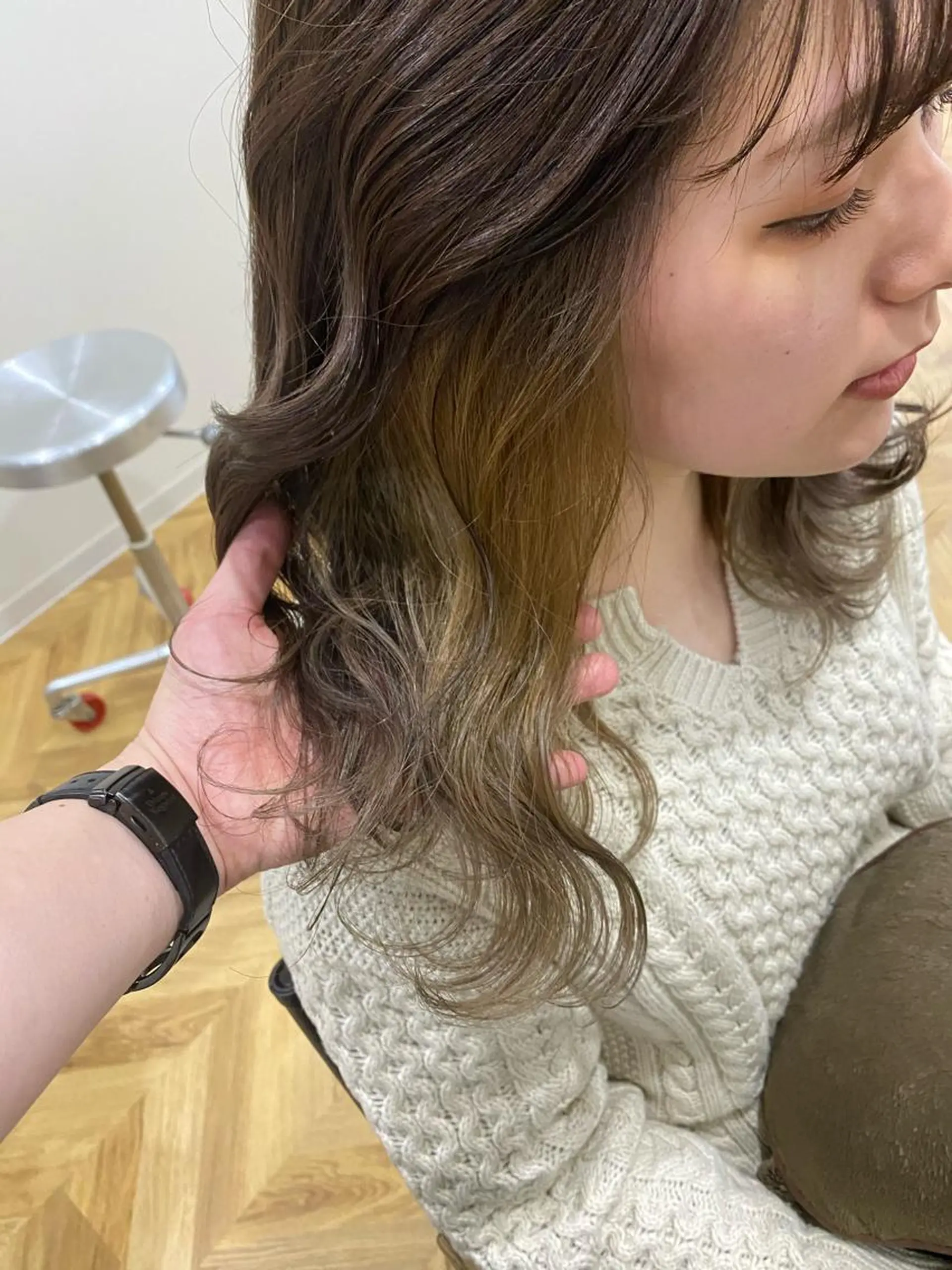 ミディアム ヘアカラー トリートメント 透明感/ツヤ髪/ さら艶/前田祥汰のヘアスタイル