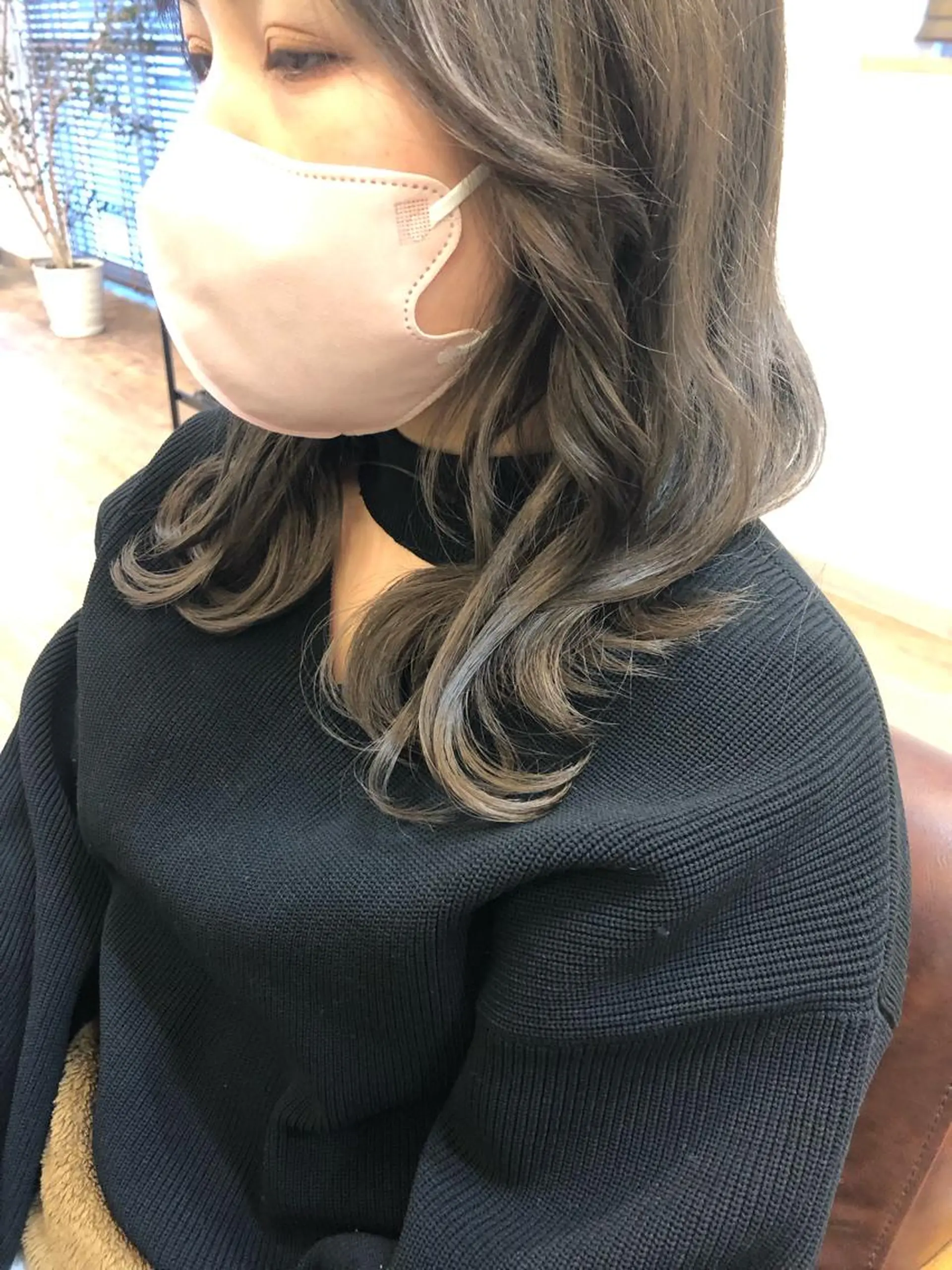 ミディアム カラー パーマ ヘアアレンジ ❣️倉敷❣️美髪 カラー能登一成のヘアスタイル