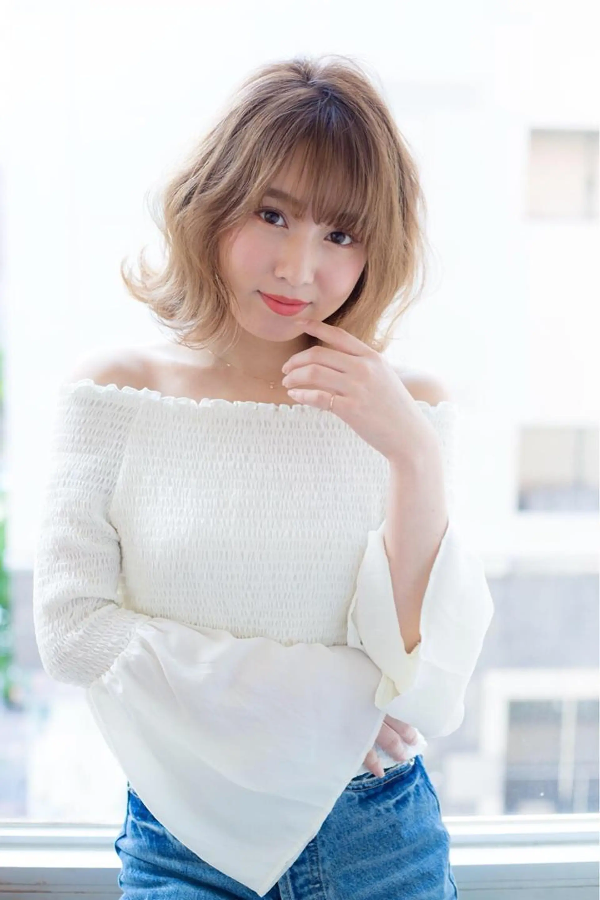 ミディアム カラー パーマ 透明感カラー ハイトーンカラー Londideal 高橋ヒロシのヘアスタイル