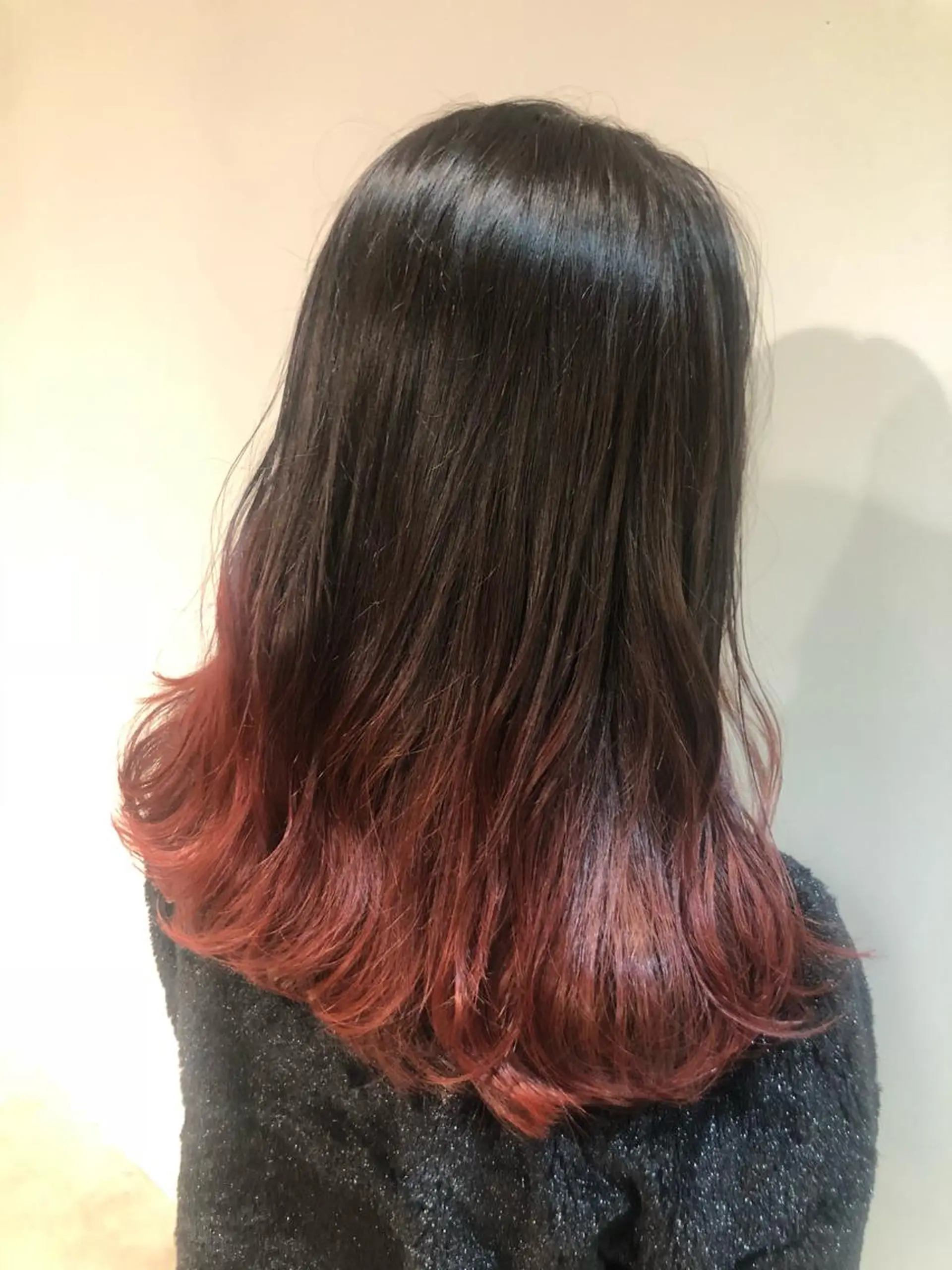 セミロング カラー オレンジ カット ヘアカラー トリートメント scene.池袋所属・scene. haraのヘアスタイル