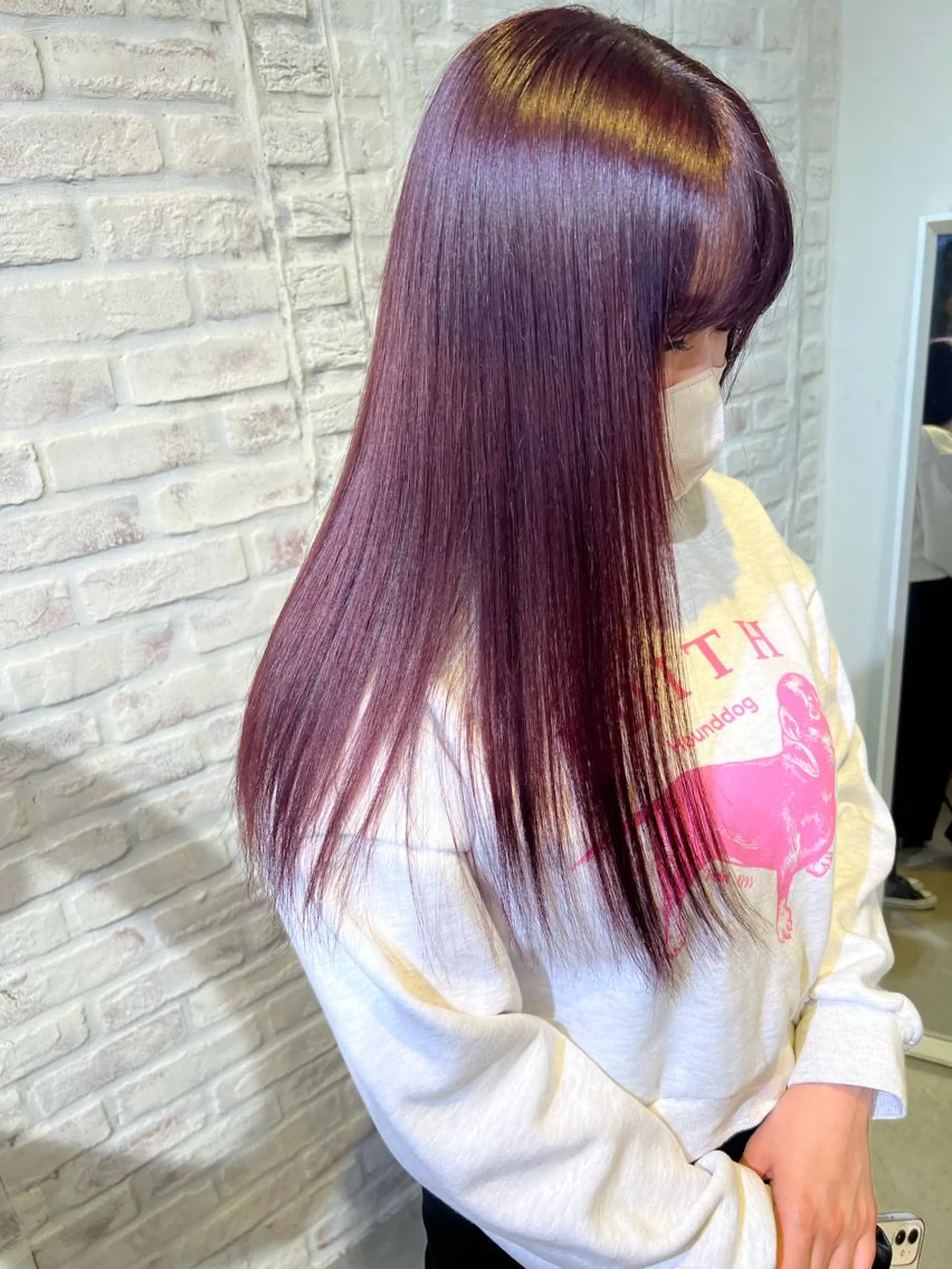 ロング ヘアカラー 縮毛矯正 池本 勇大のヘアスタイル