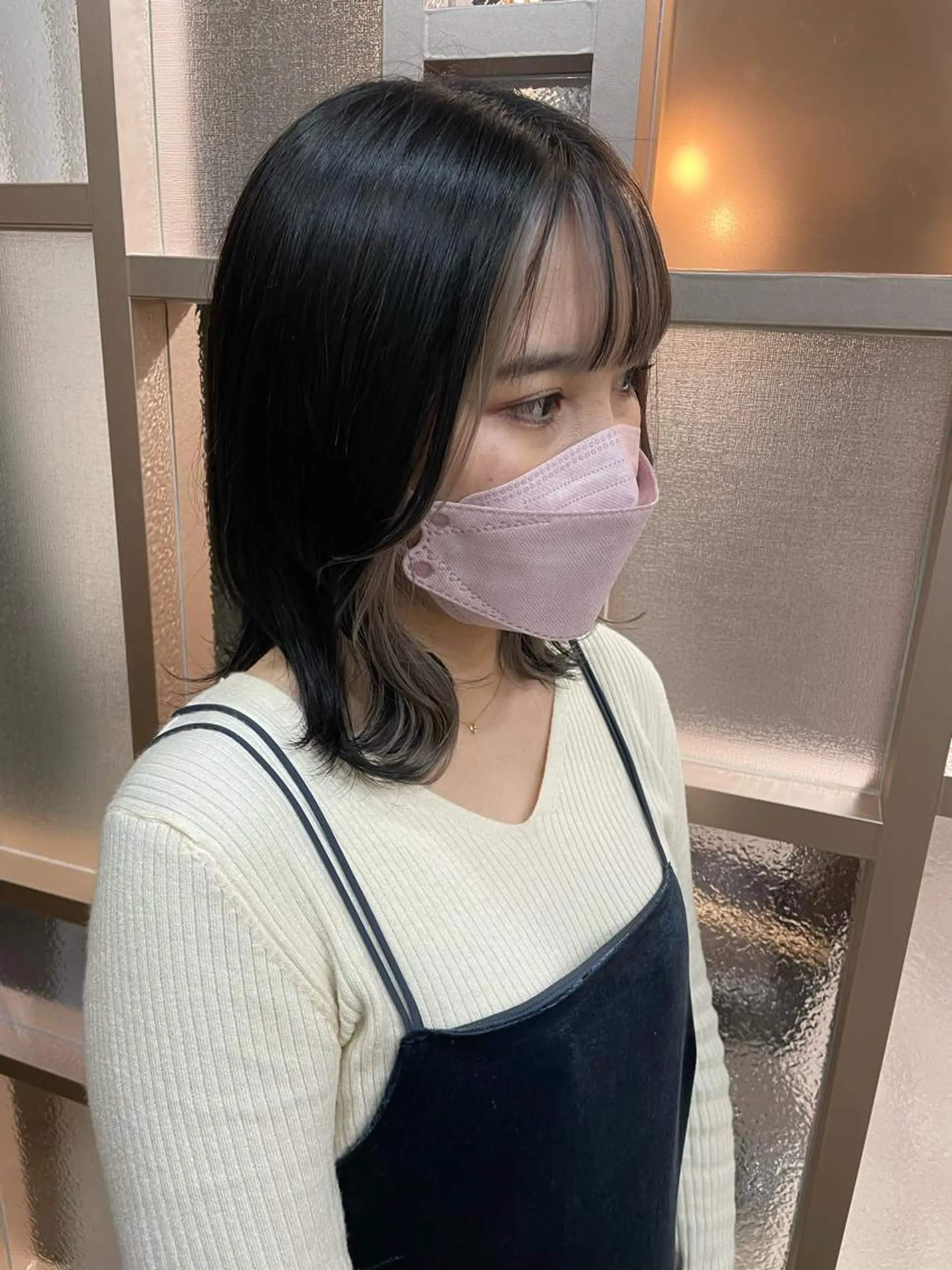 ミディアム Null 表参道所属・岩下昂世/ ハイトーン/デザインのヘアスタイル