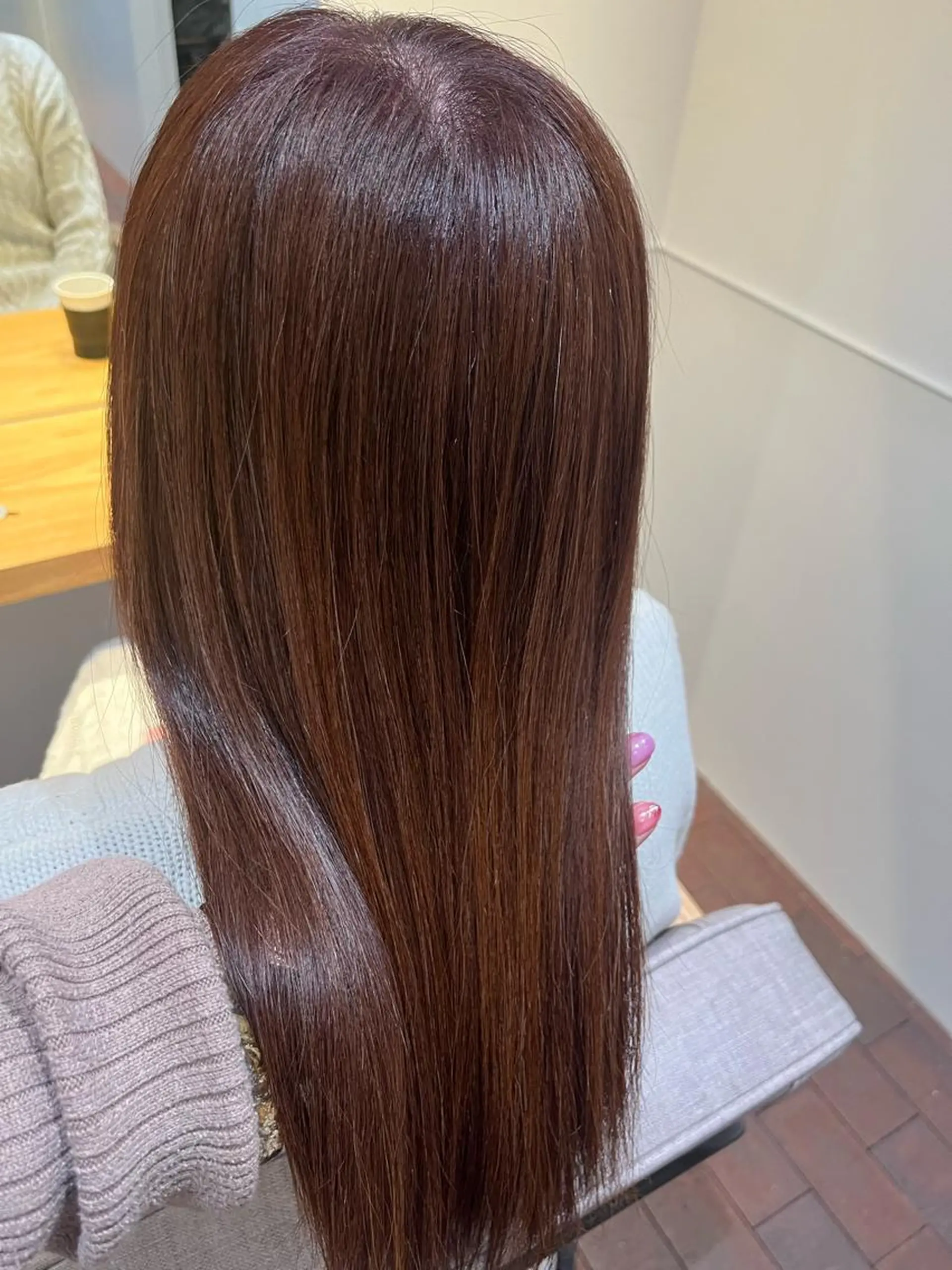 ミディアム カラー ブラウンカラー ピンクカラー ピンクブラウン カット ヘアカラー トリートメント マンツーマン 縮毛矯正/マユコのヘアスタイル